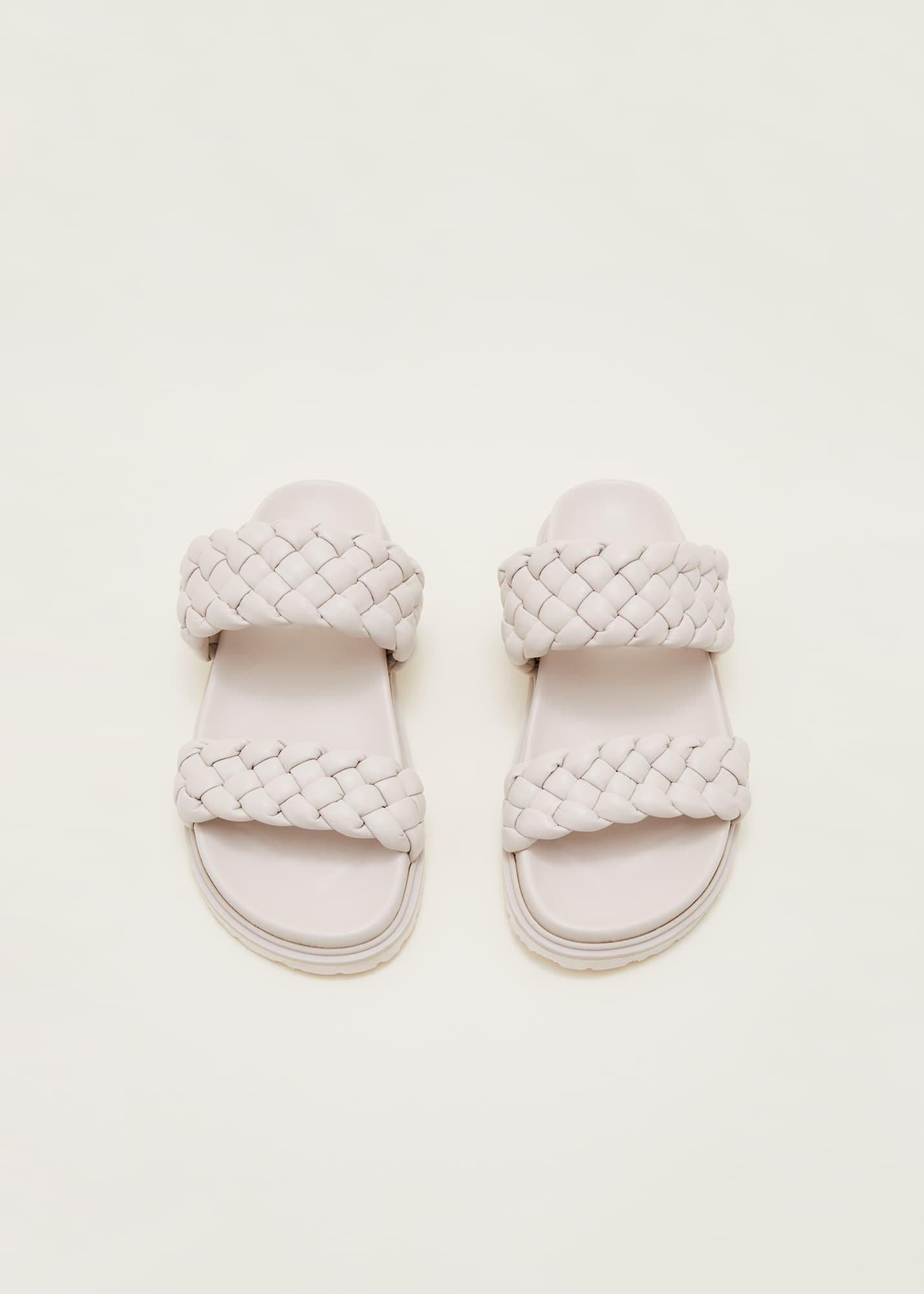 Plaited Leather Slider