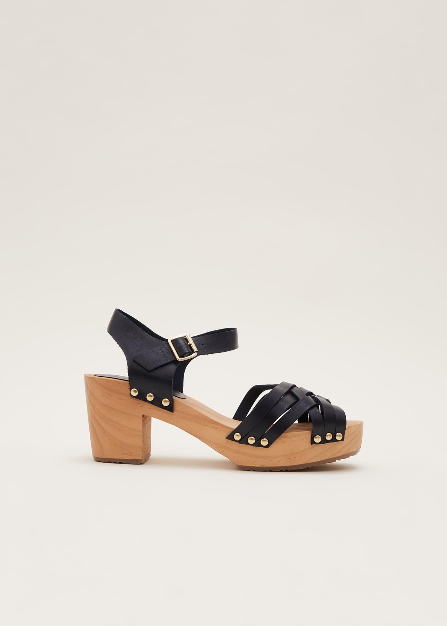 Woven Clog Heel Sandal