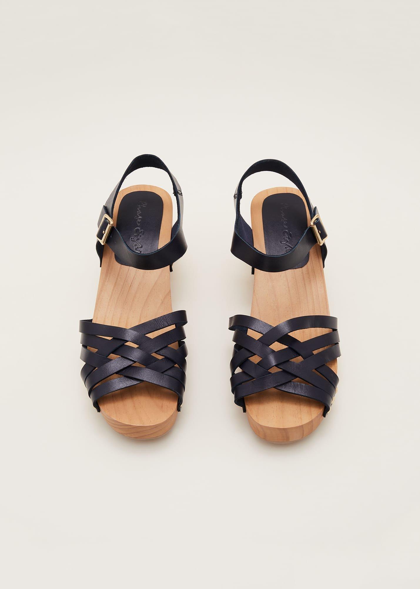 Woven Clog Heel Sandal