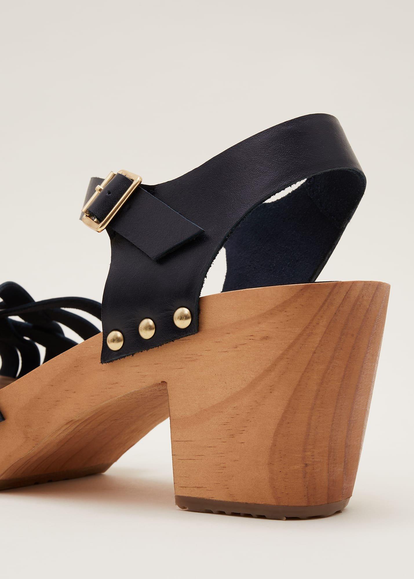 Woven Clog Heel Sandal