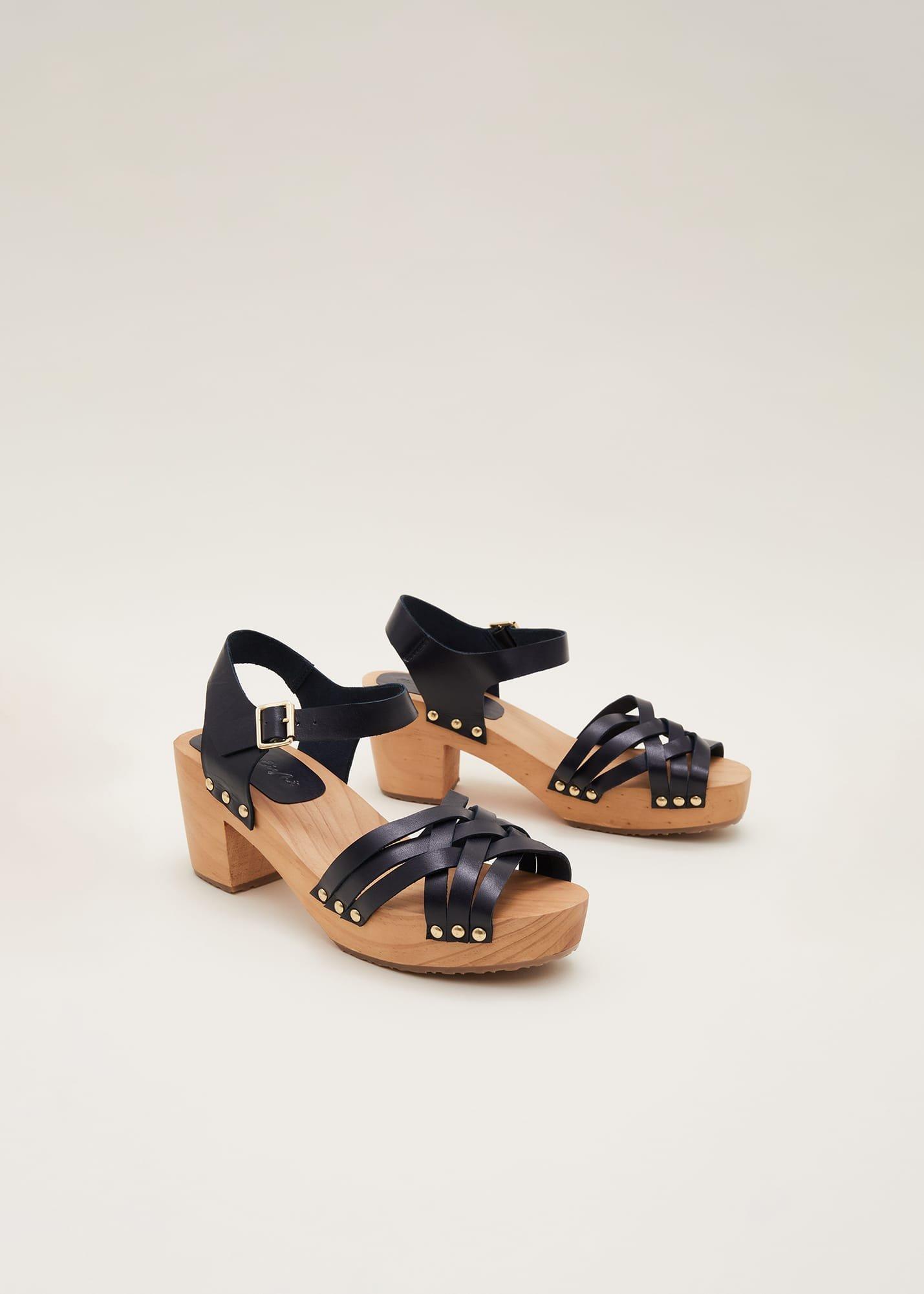 Woven Clog Heel Sandal