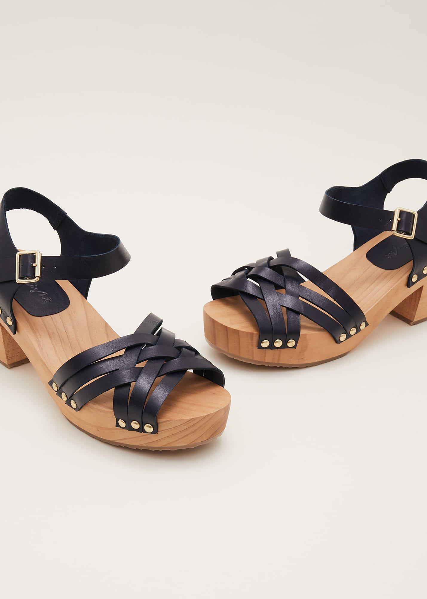 Woven Clog Heel Sandal