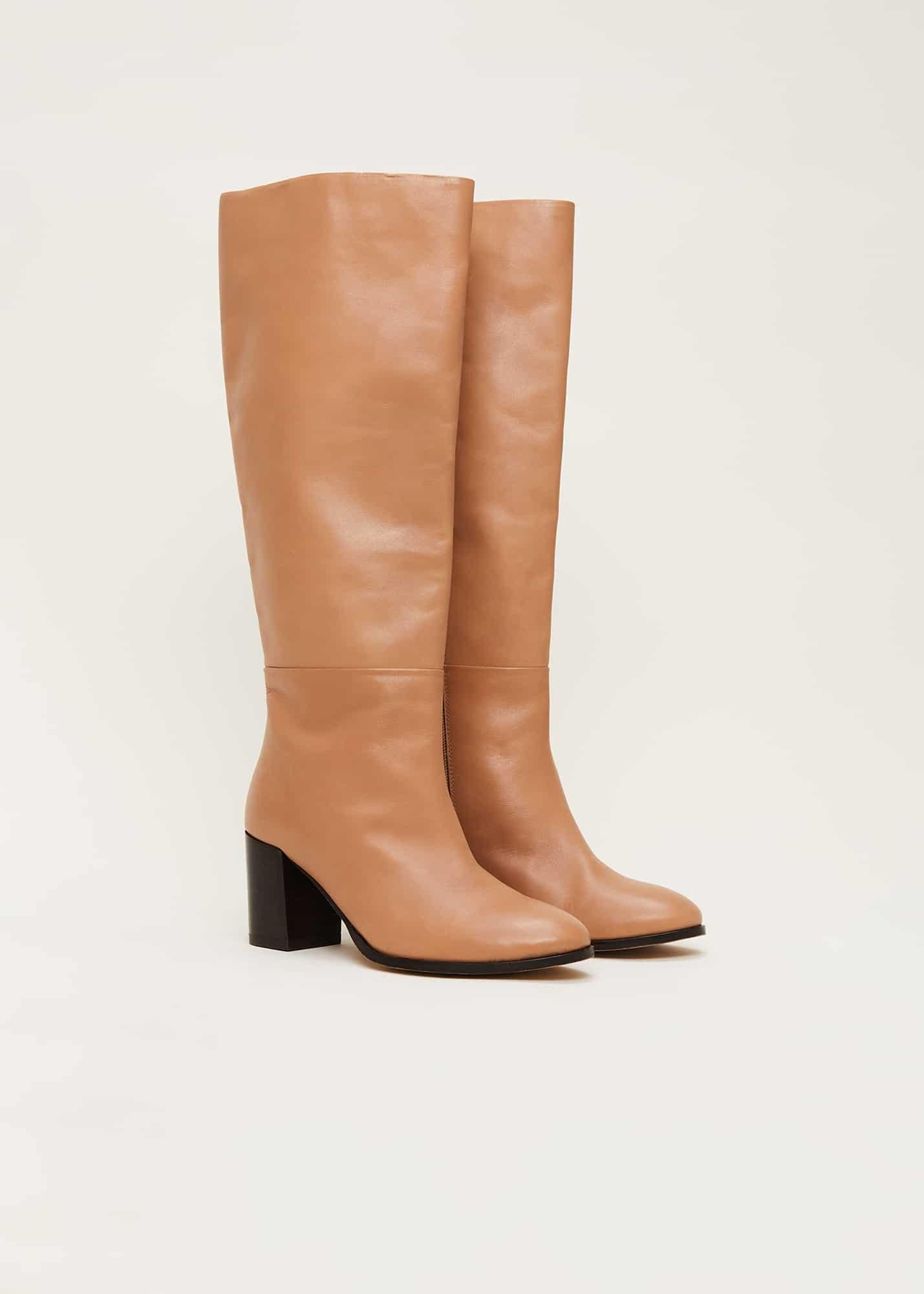 Leather Knee High Boots