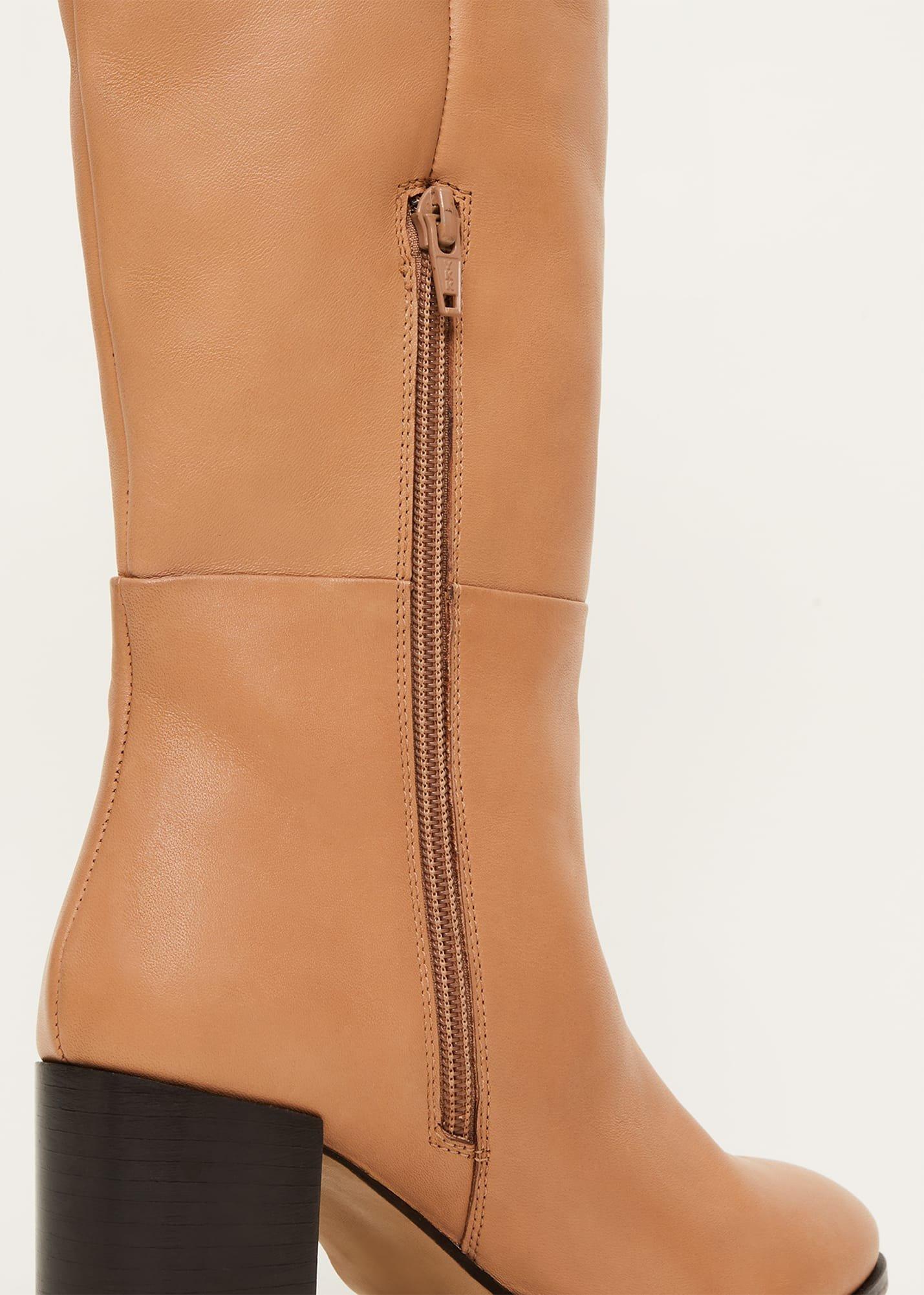 Leather Knee High Boots