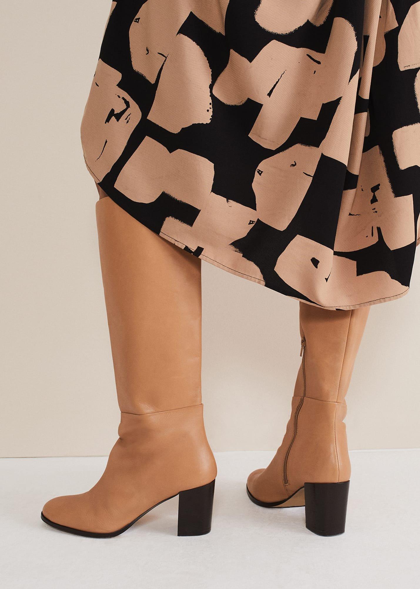 Leather Knee High Boots