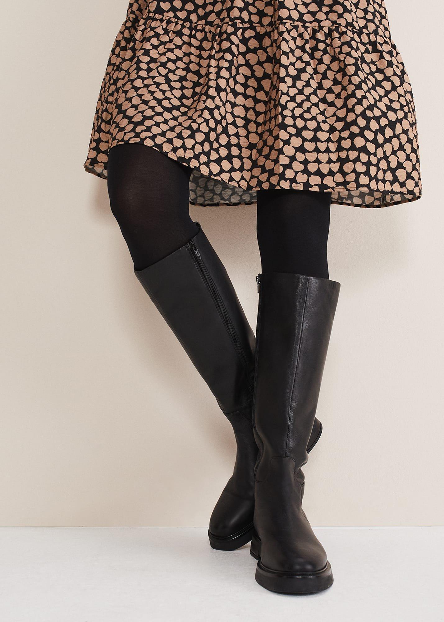 Flat Knee High Boot
