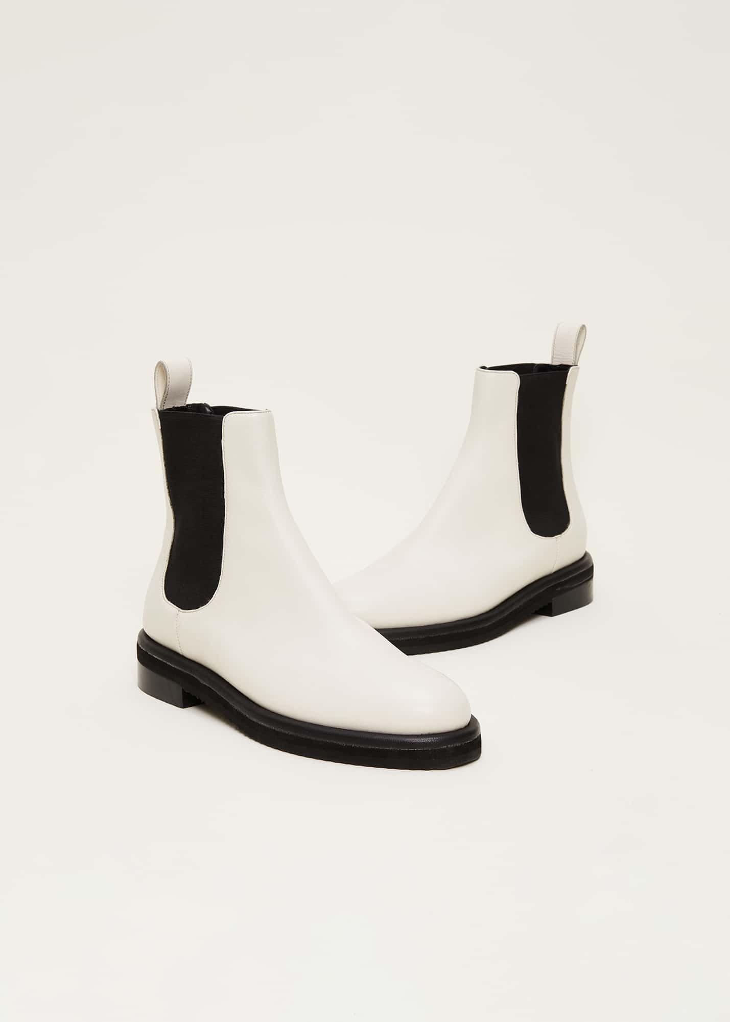 Casual Leather Pull On Ankle Boots