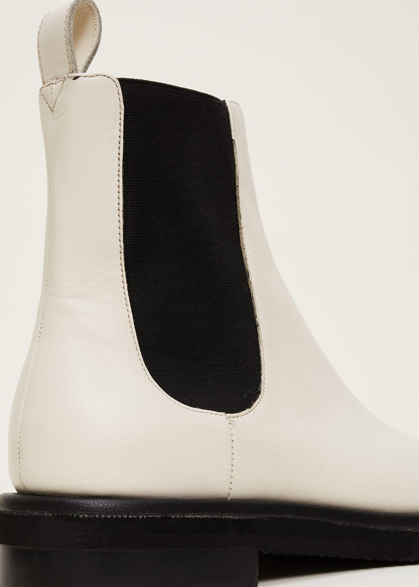 Casual Leather Pull On Ankle Boots