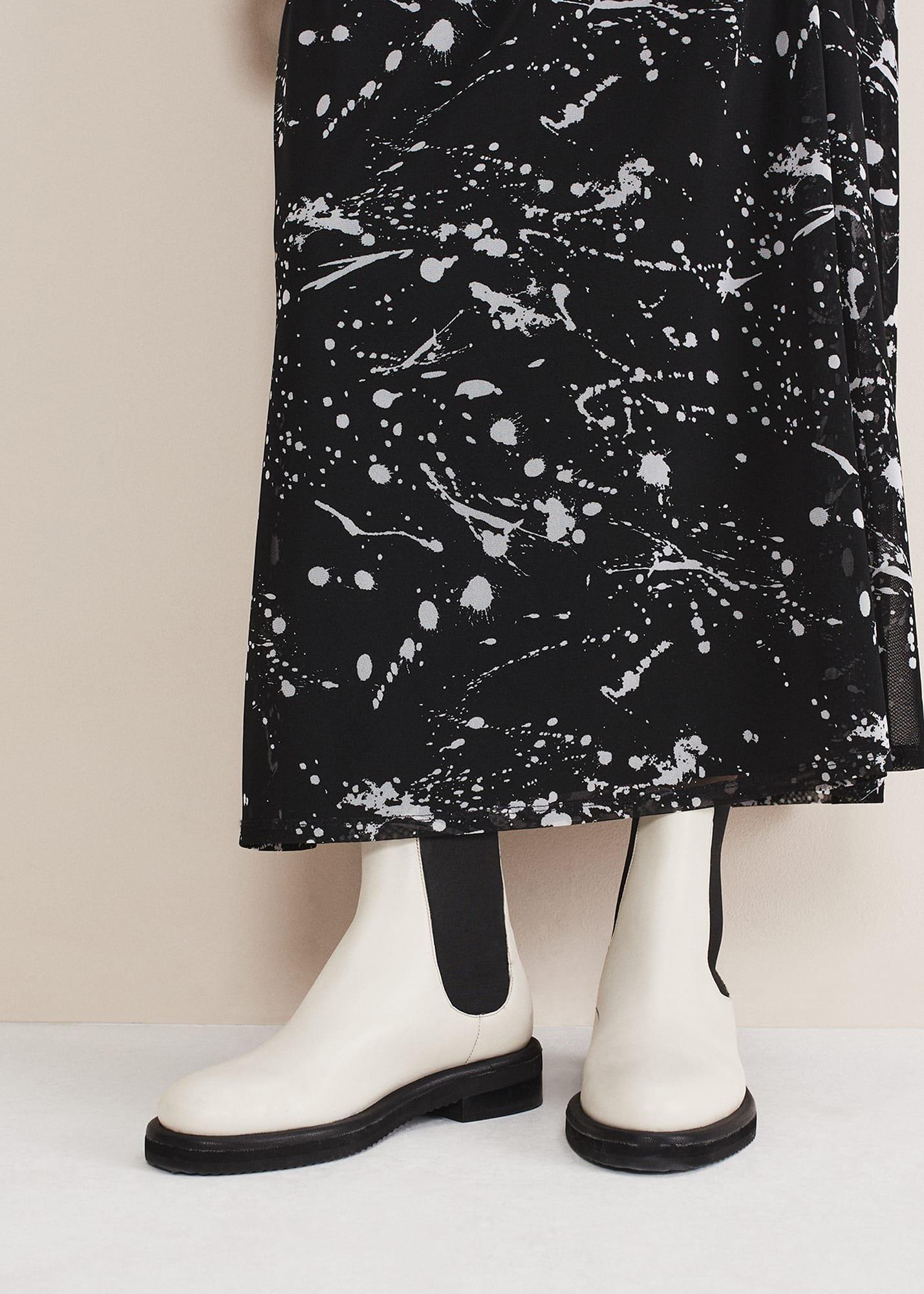 Casual Leather Pull On Ankle Boots