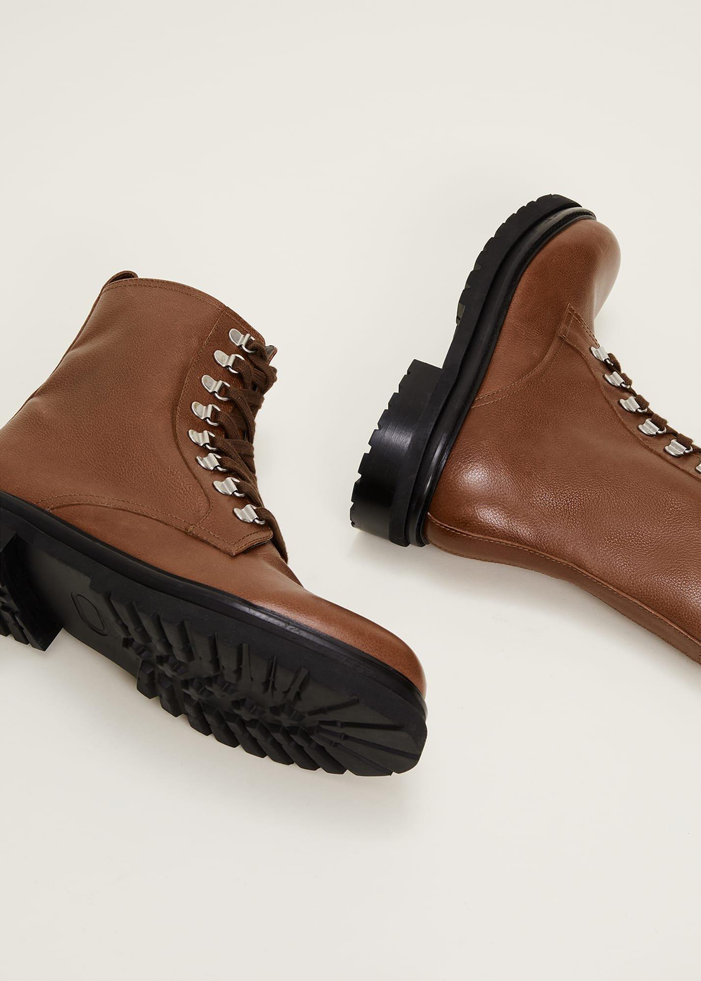 Meladie Leather Lace Up Boot