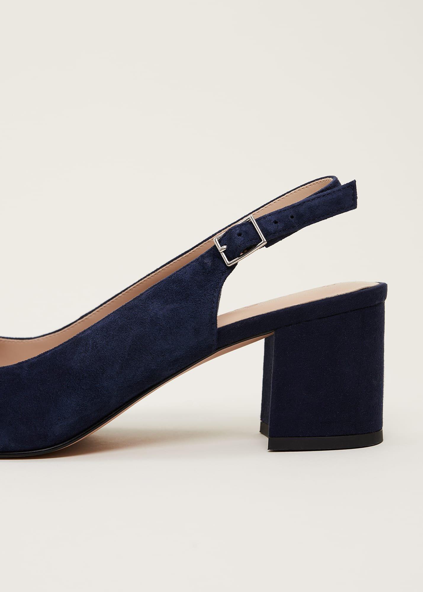 Embellished Toe Block Heel Slingback
