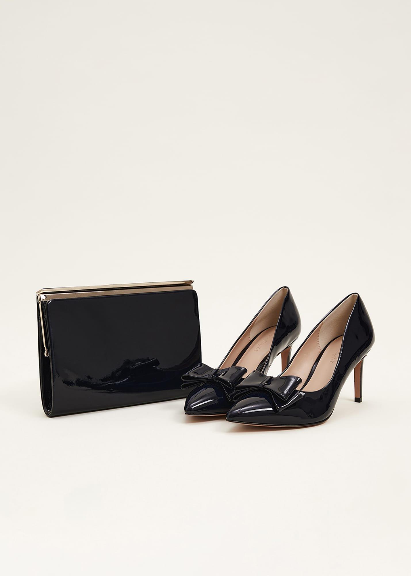 Patent Bow Court Shoe