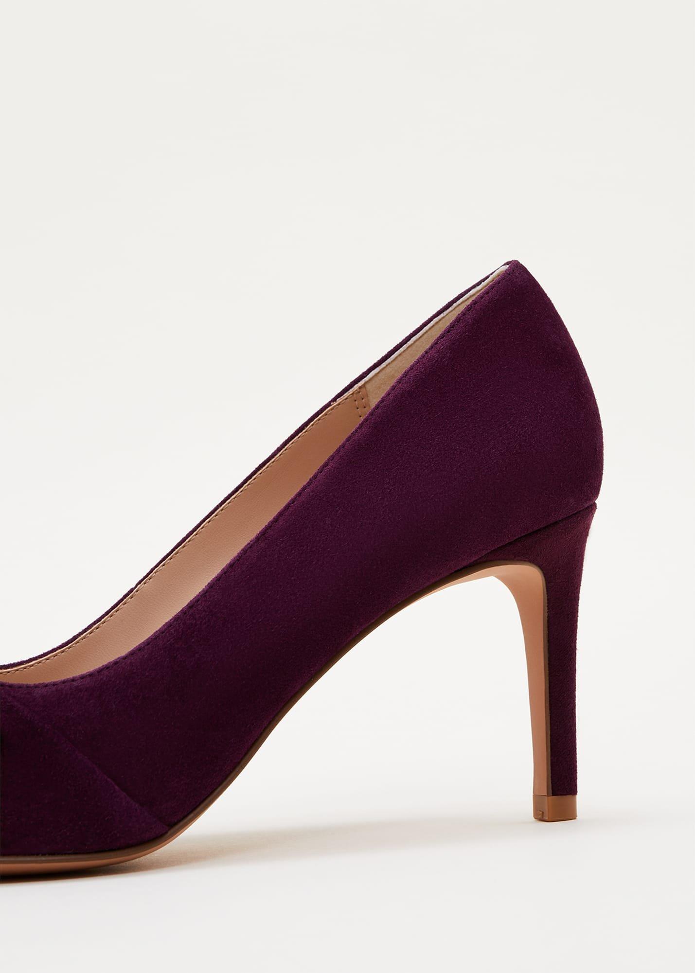 Knot Front Suede Court Shoe