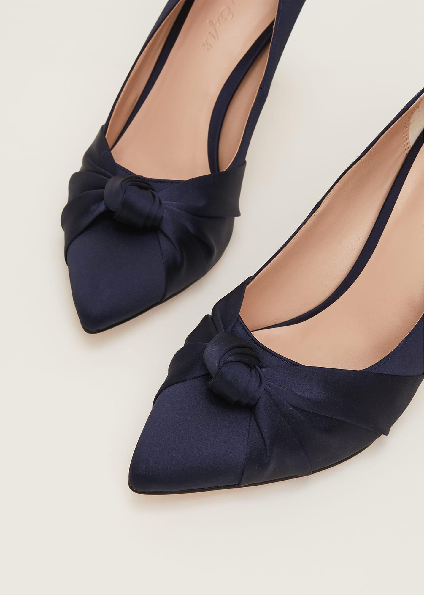 Satin Knot Front Court Shoe