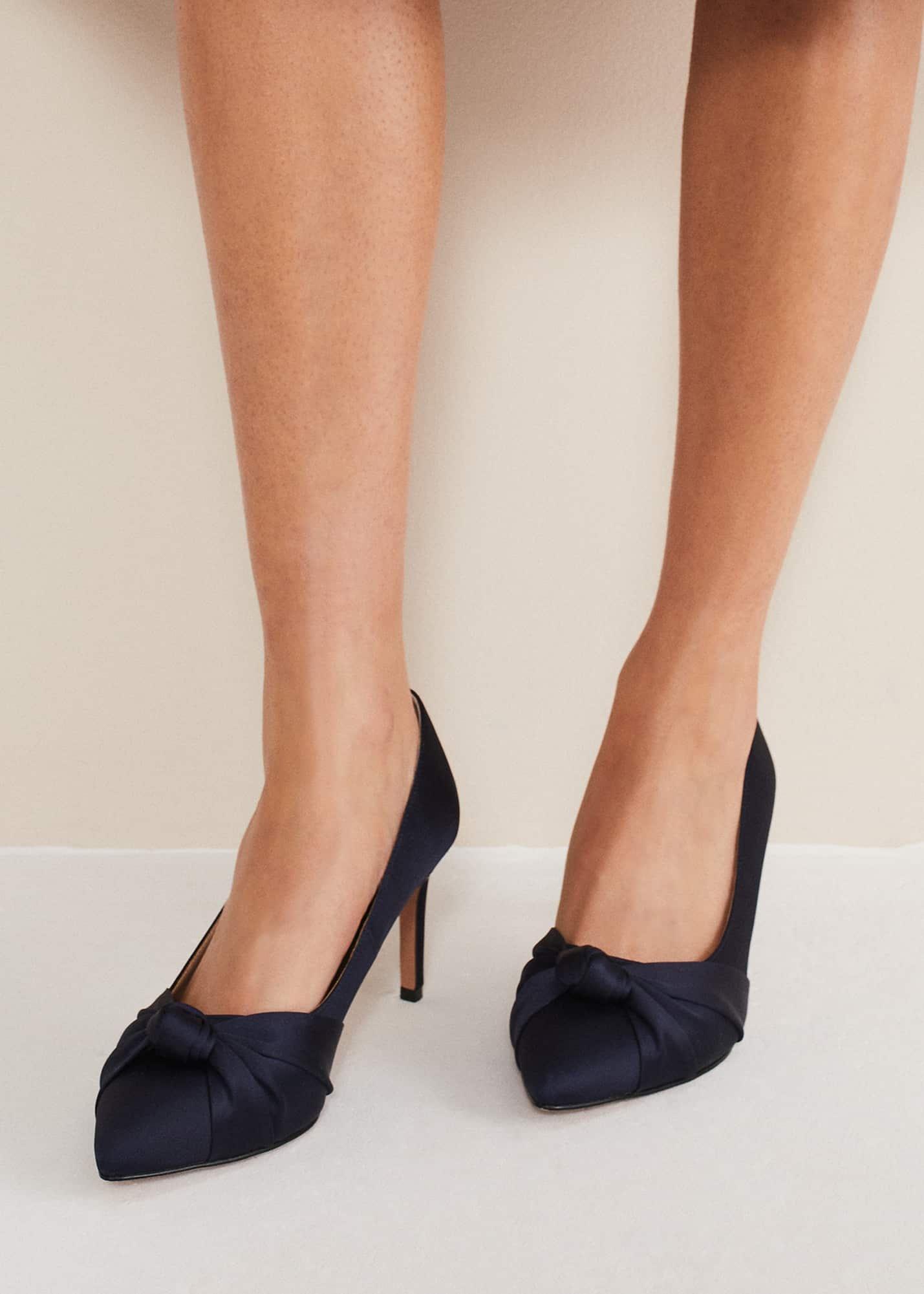Satin Knot Front Court Shoe