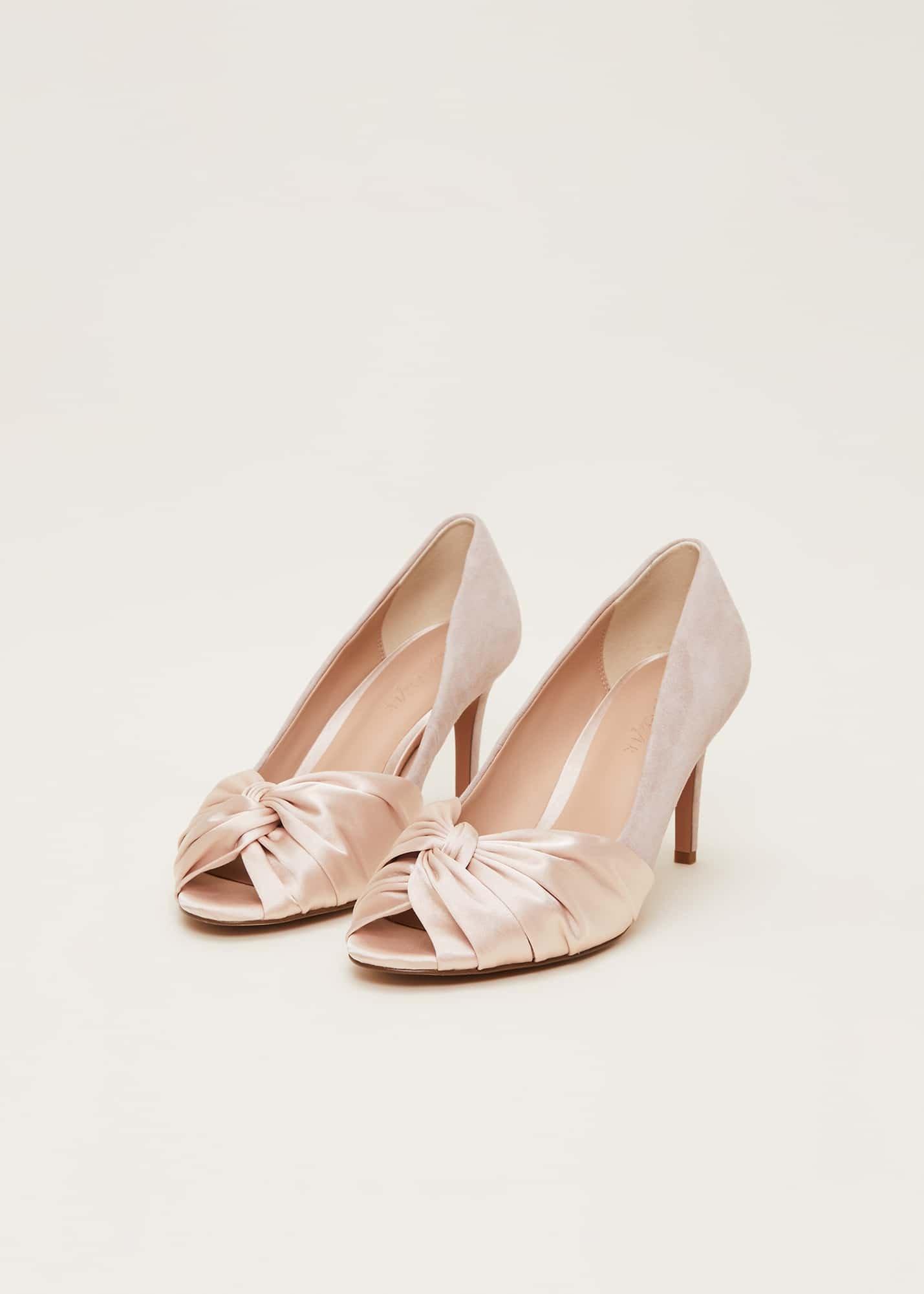Satin Twist Peeptoe Shoe