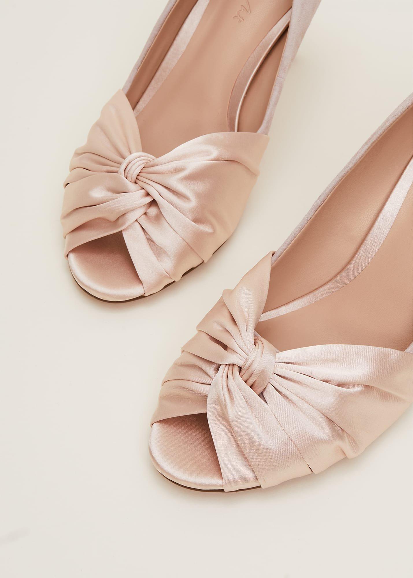 Satin Twist Peeptoe Shoe