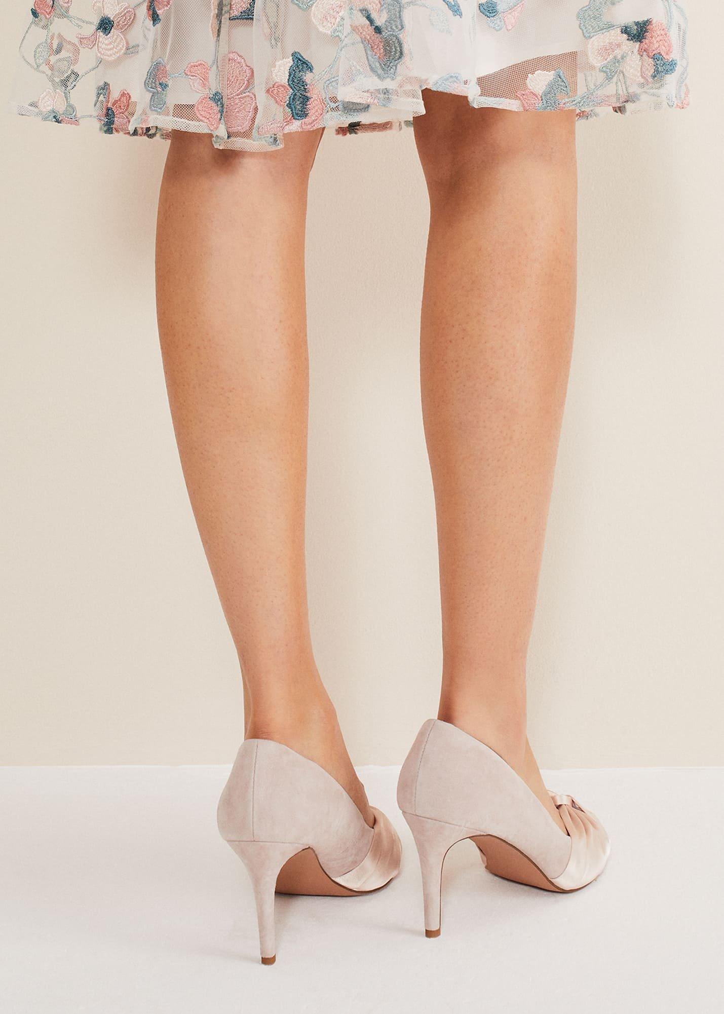 Satin Twist Peeptoe Shoe