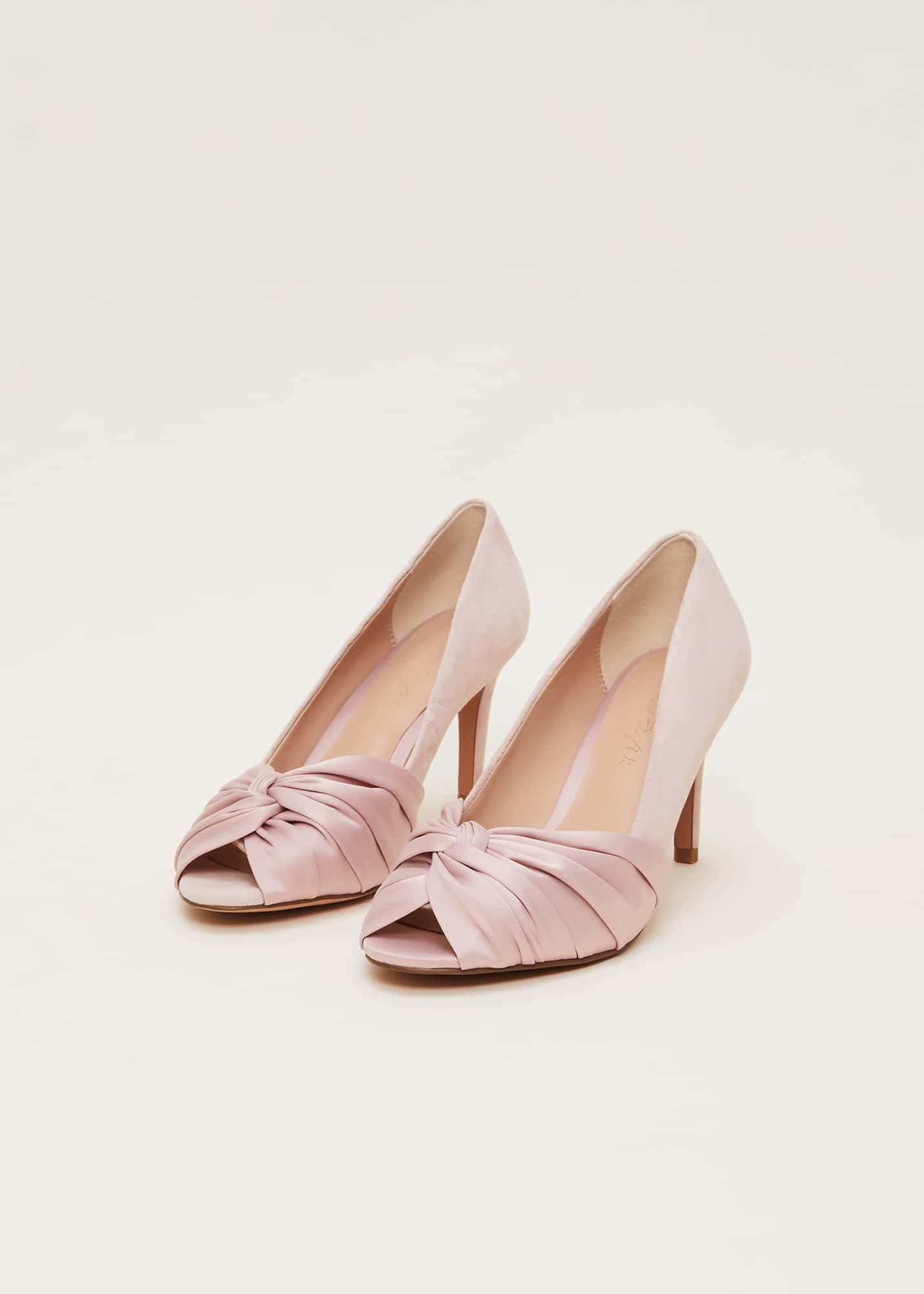 Satin Twist Peeptoe Shoe