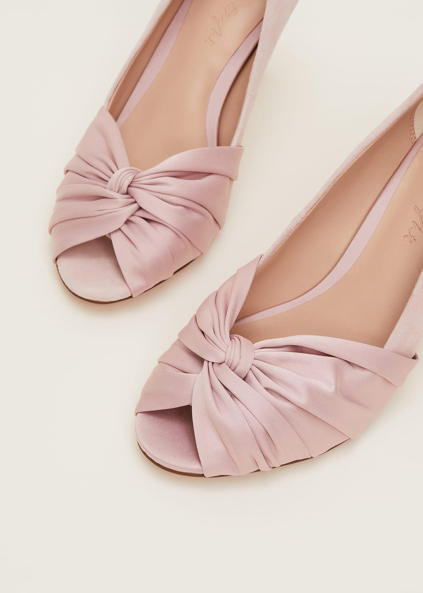 Satin Twist Peeptoe Shoe