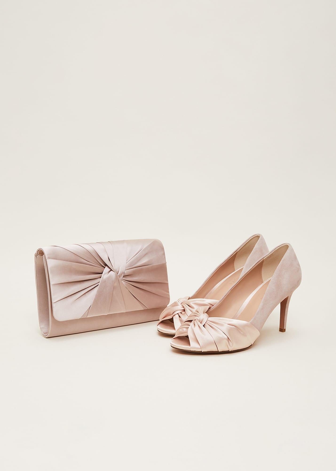 Satin Twist Peeptoe Shoe