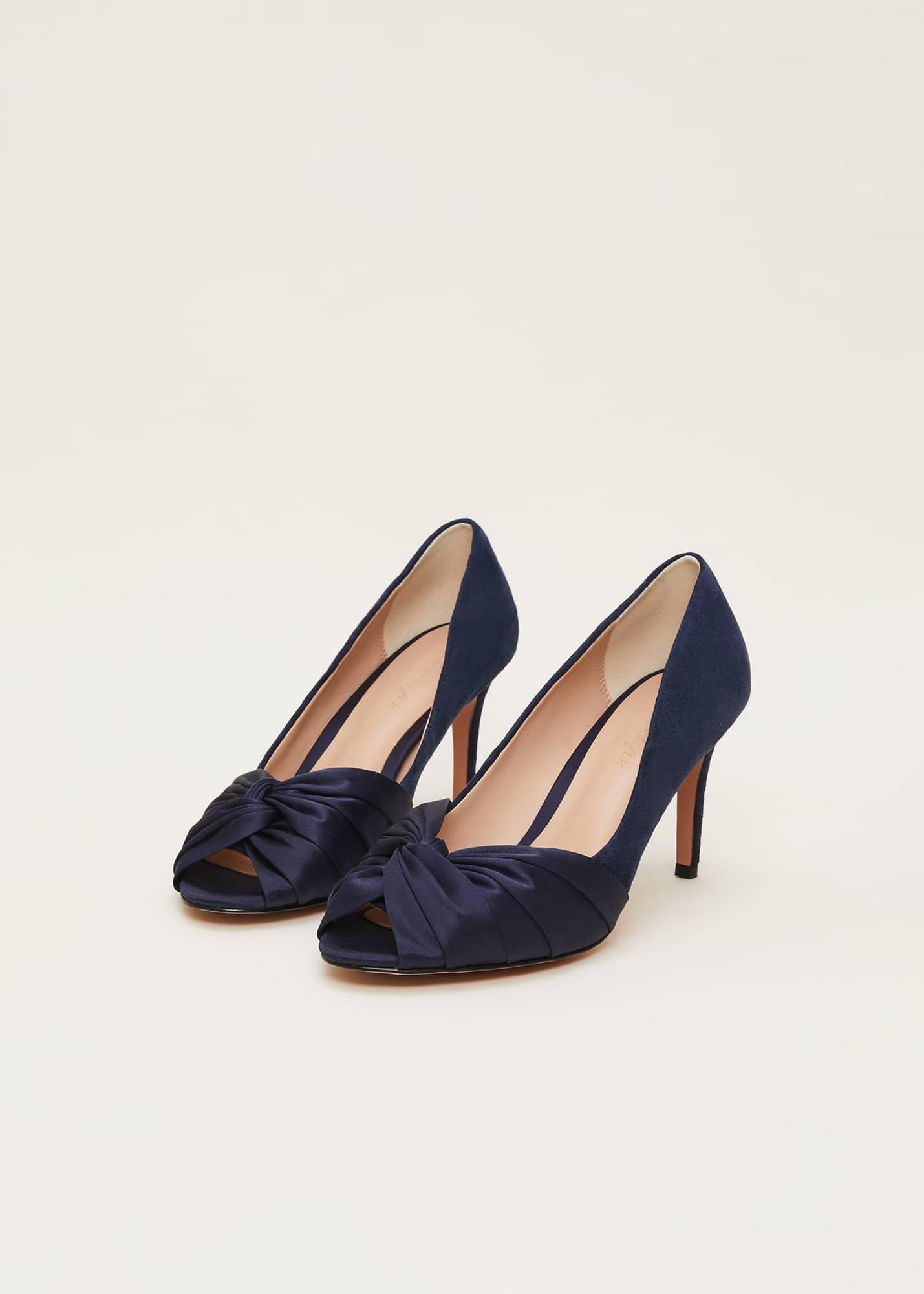 Satin Twist Peeptoe Shoe