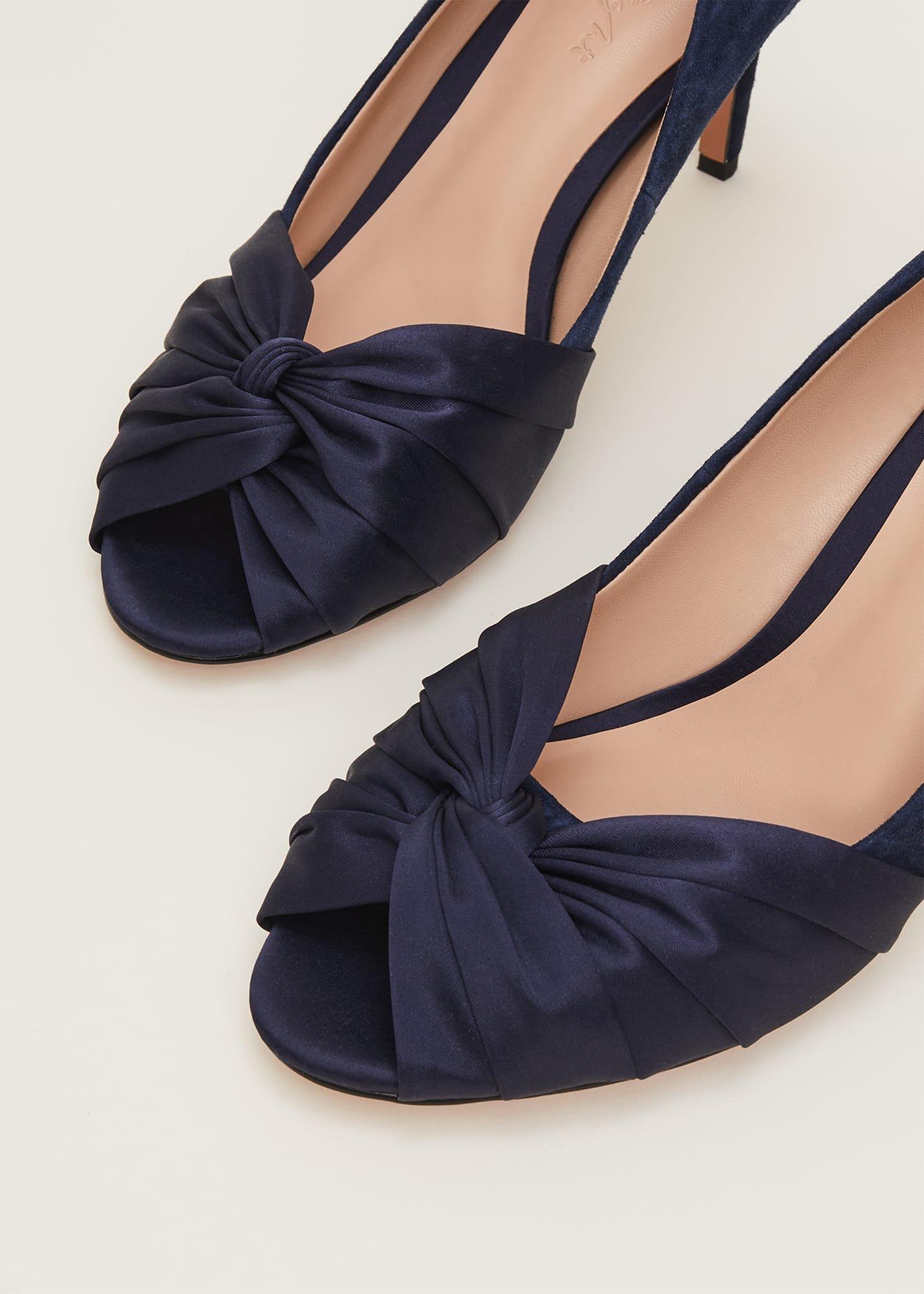 Satin Twist Peeptoe Shoe