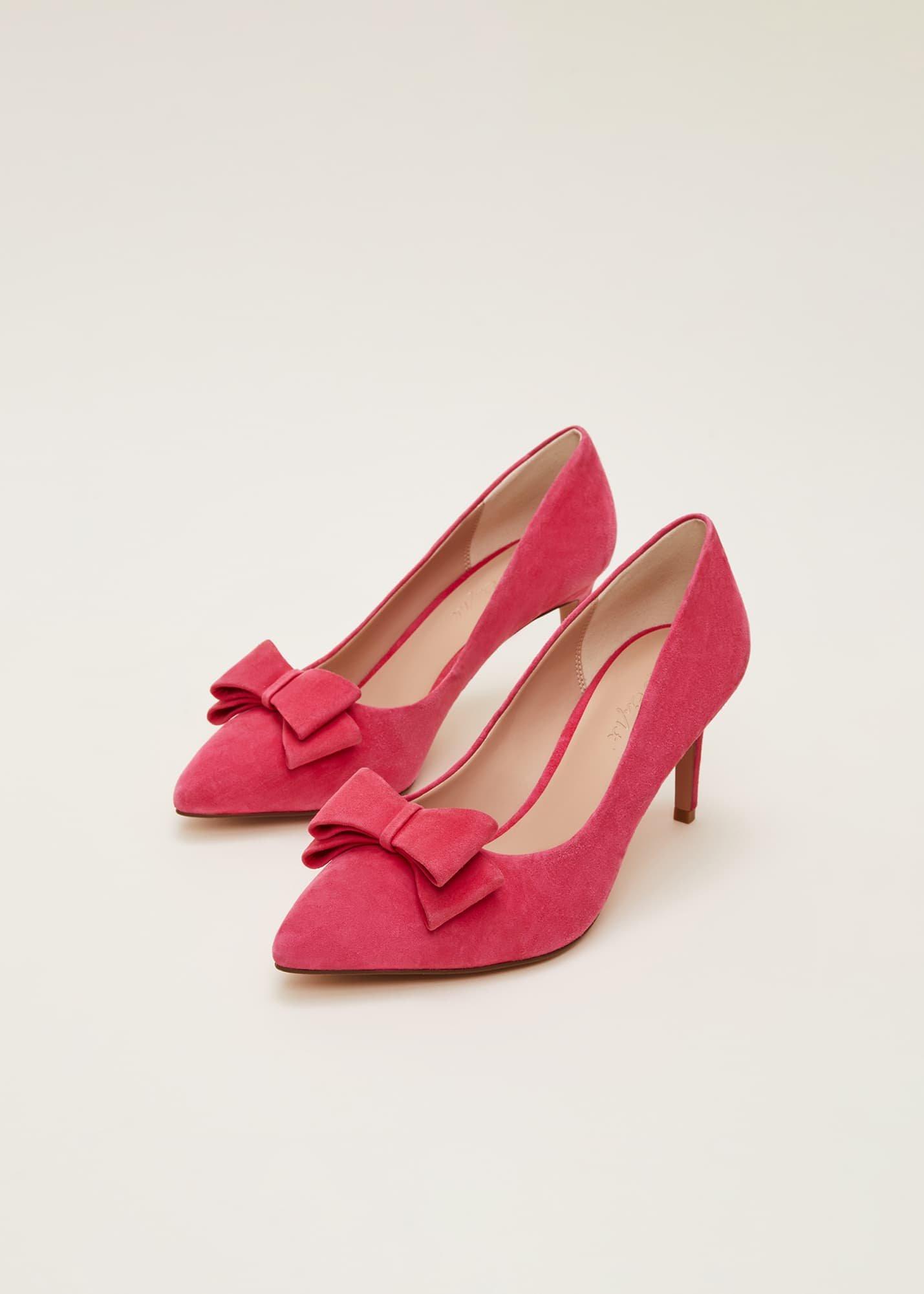 Suede Bow Front Court Shoes