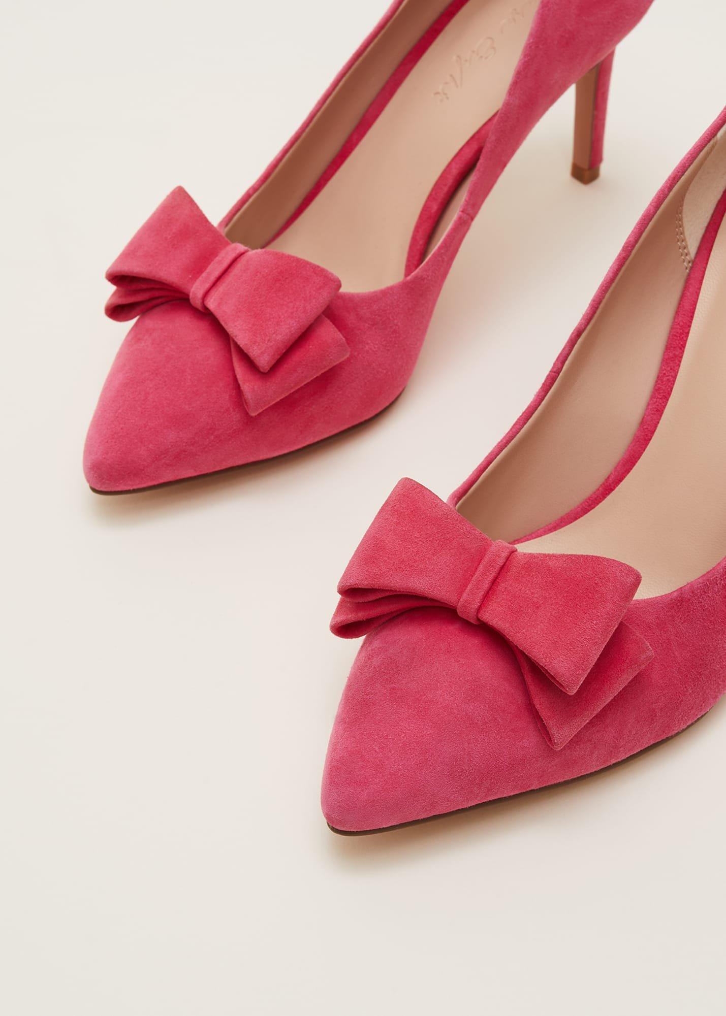 Suede Bow Front Court Shoes