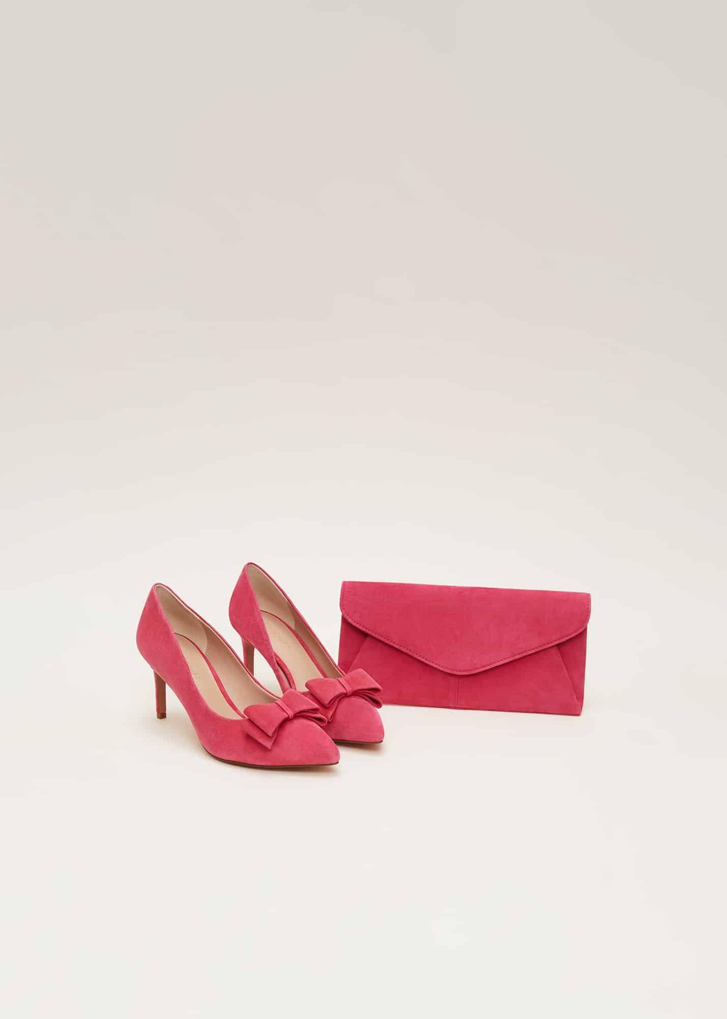 Suede Bow Front Court Shoes