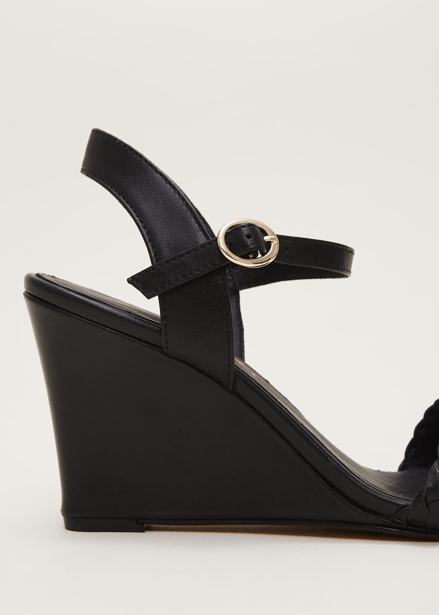 Leather Plait Strap Shoes
