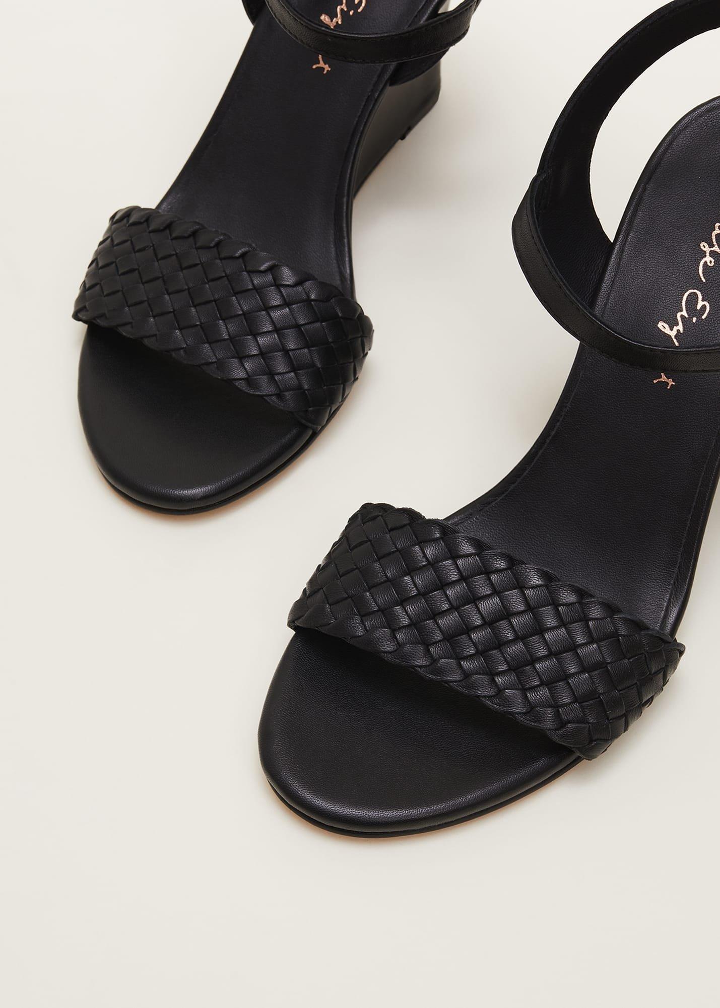 Leather Plait Strap Shoes