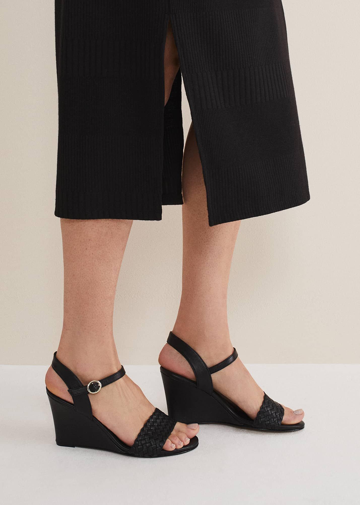 Leather Plait Strap Shoes