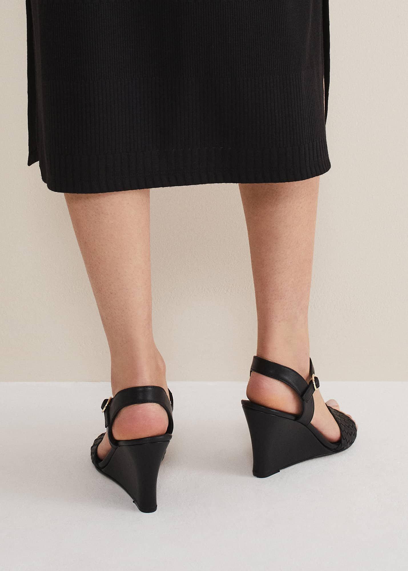 Leather Plait Strap Shoes