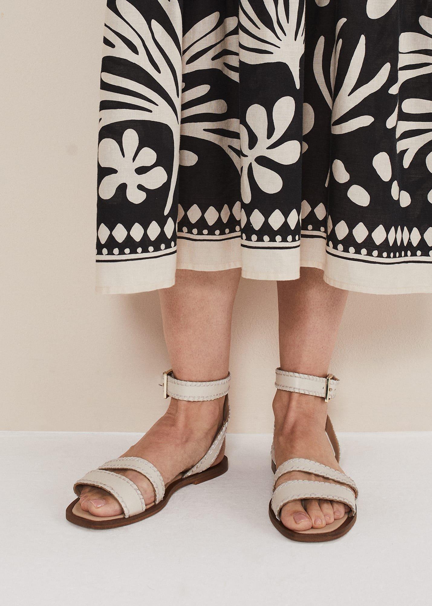 Leather Flat Sandals