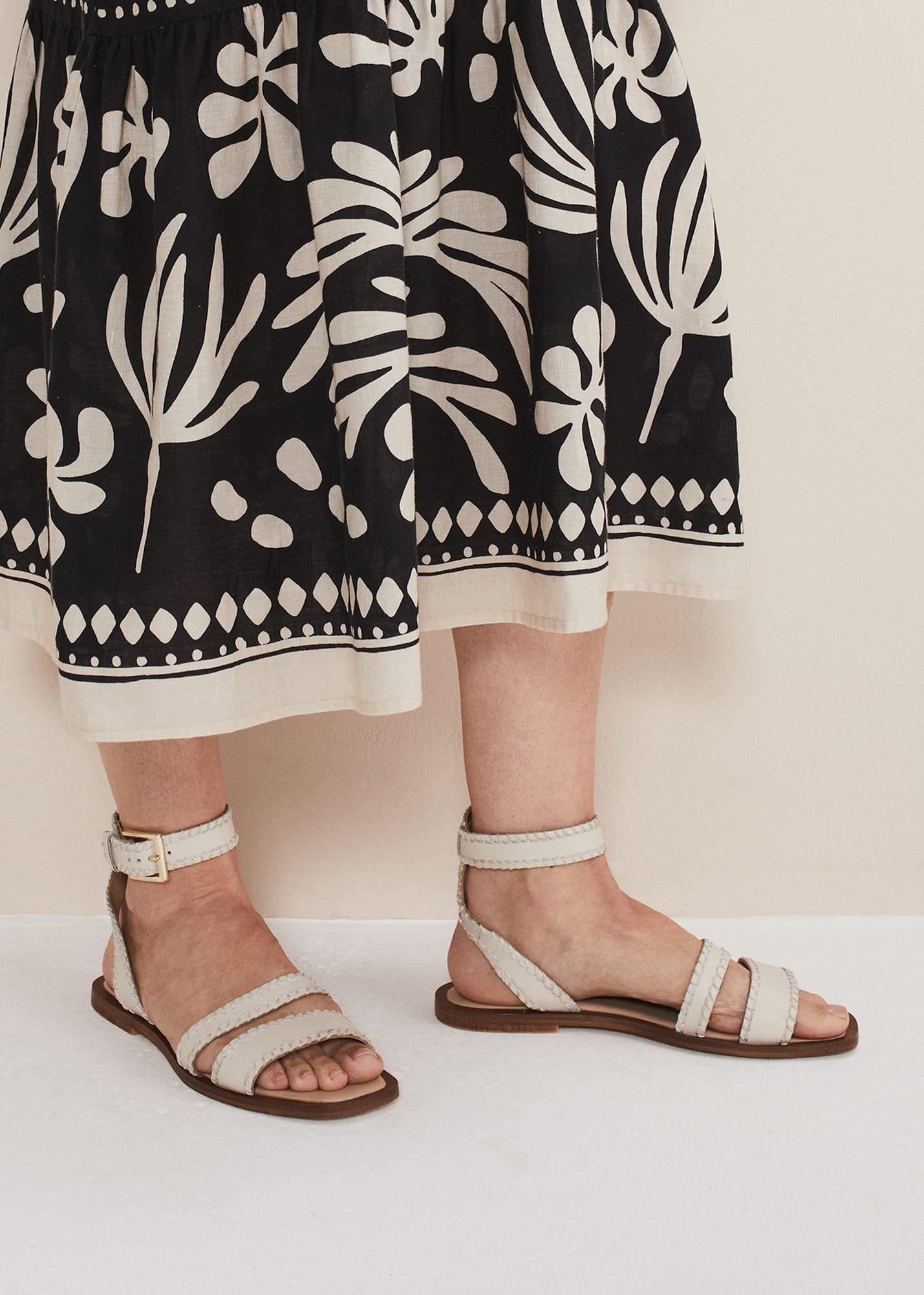 Leather Flat Sandals