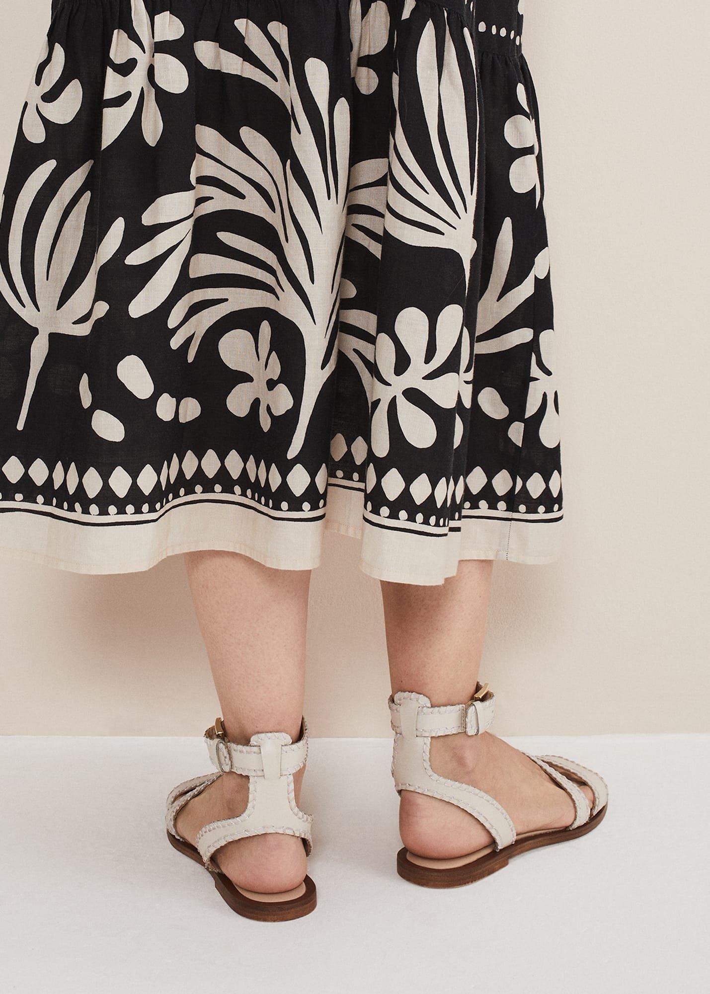 Leather Flat Sandals