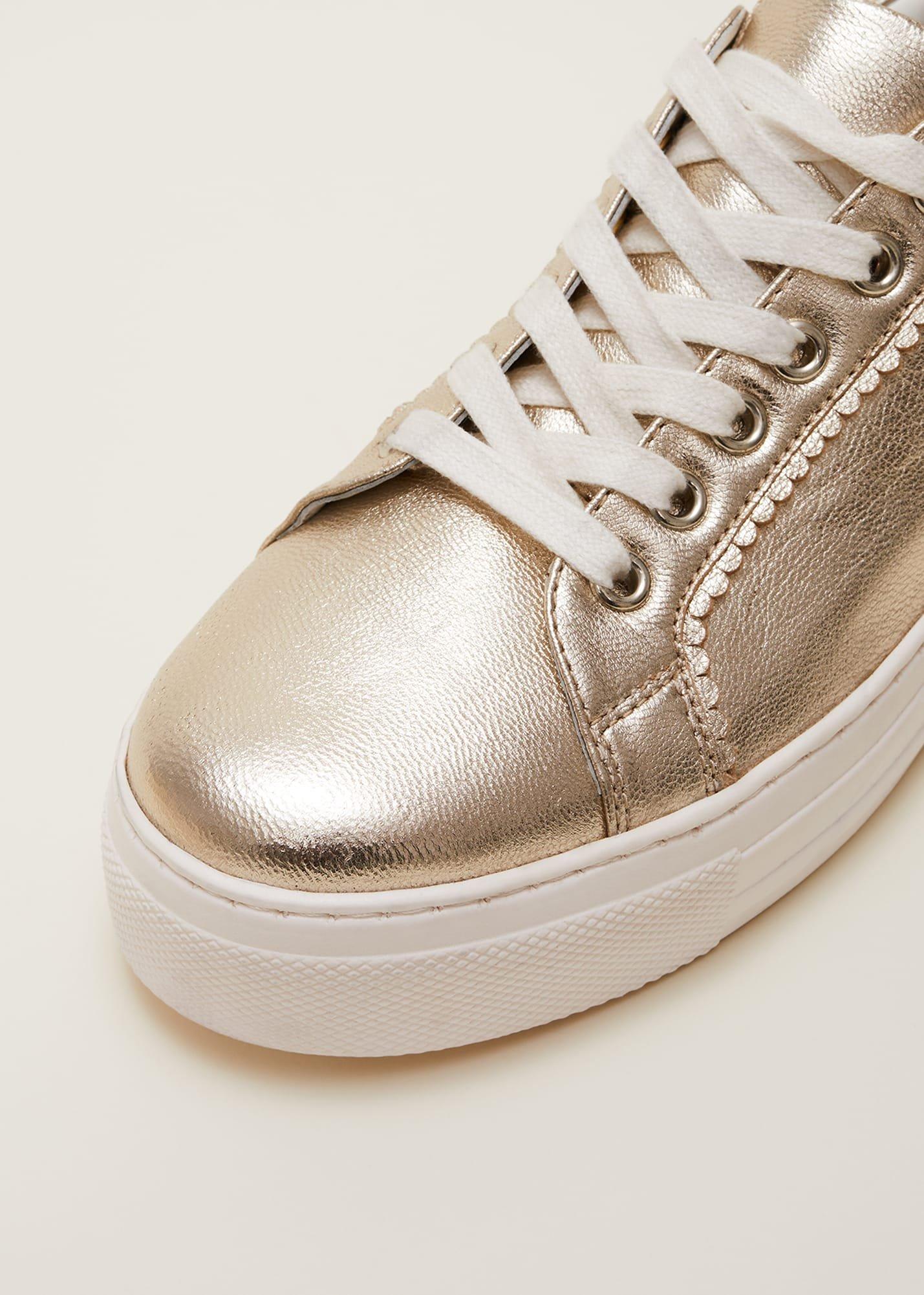 Leather Platform Trainers