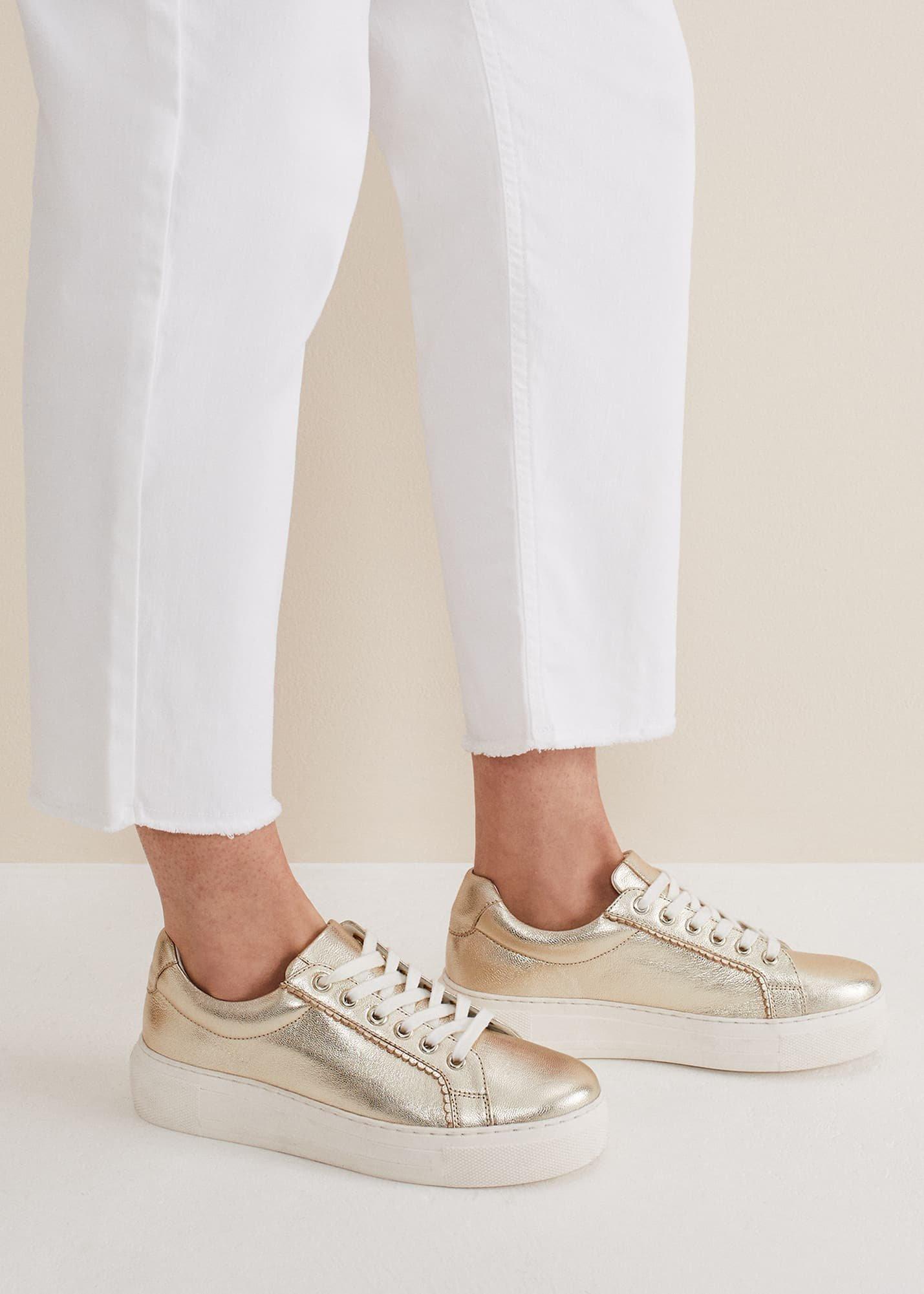 Leather Platform Trainers