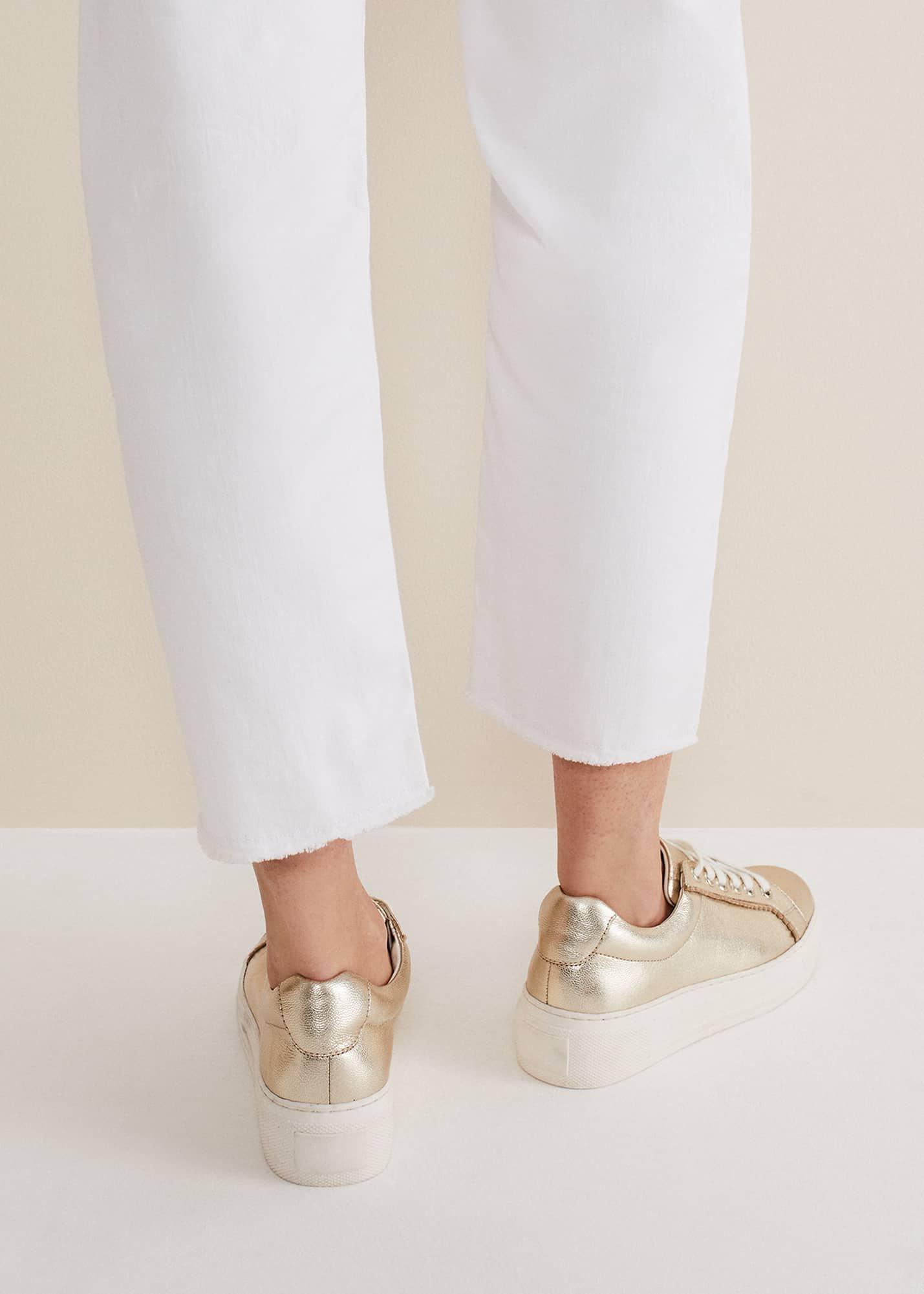 Leather Platform Trainers