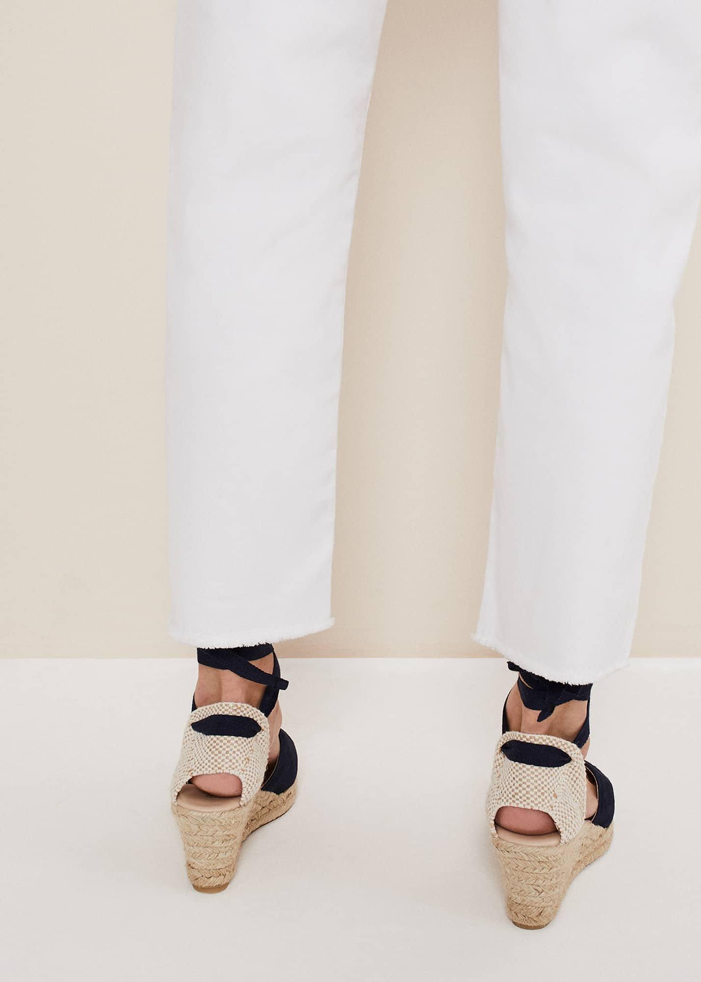 Suede Ankle Tie Espadrille Shoe