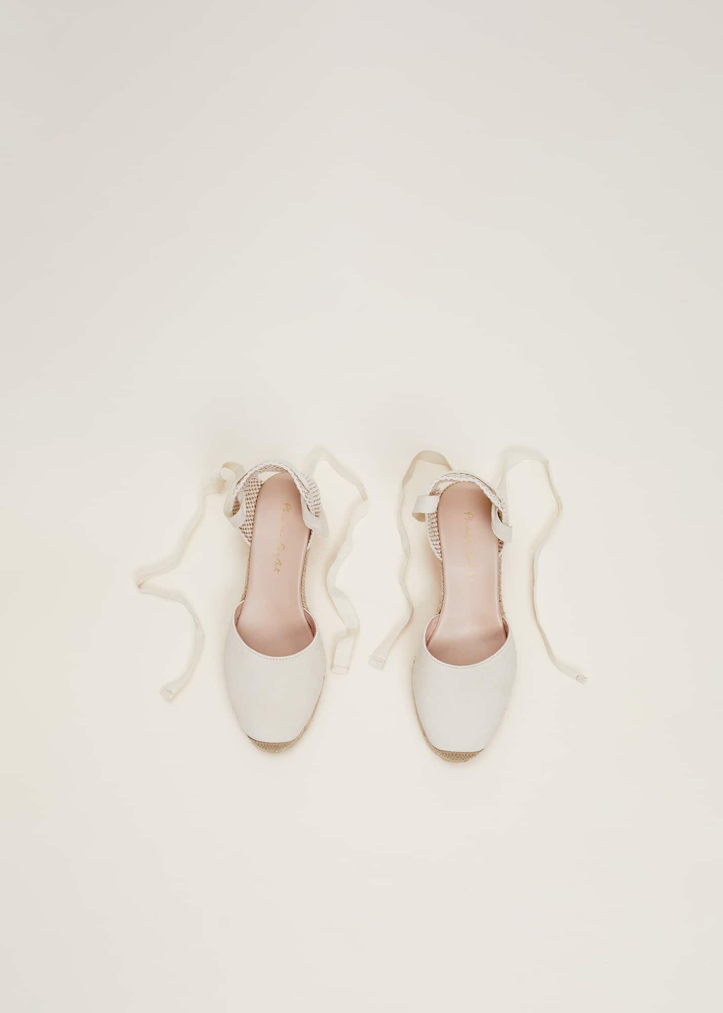 Suede Ankle Tie Espadrille Shoe