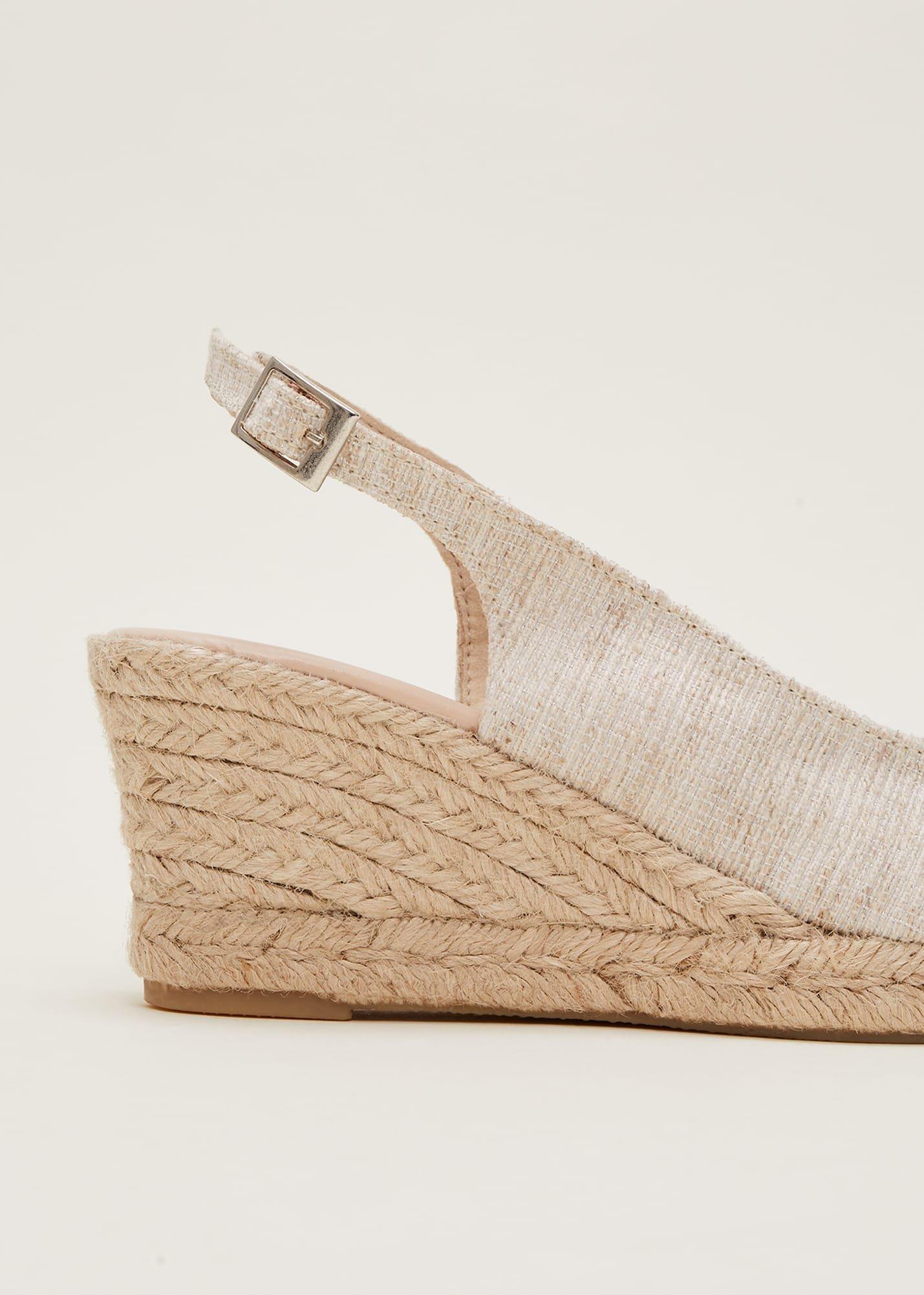 Peeptoe Slingback Espadrilles