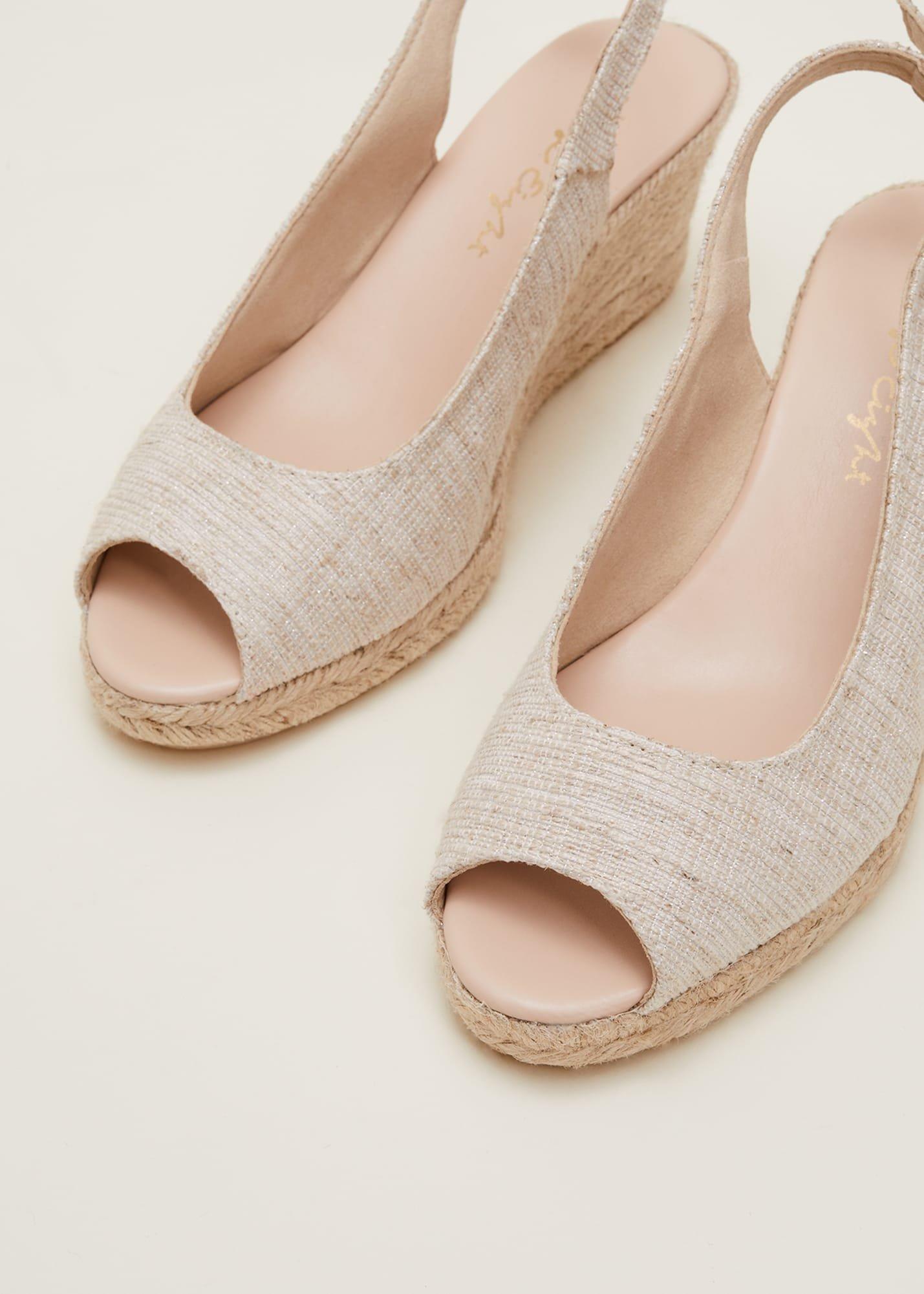 Peeptoe Slingback Espadrilles