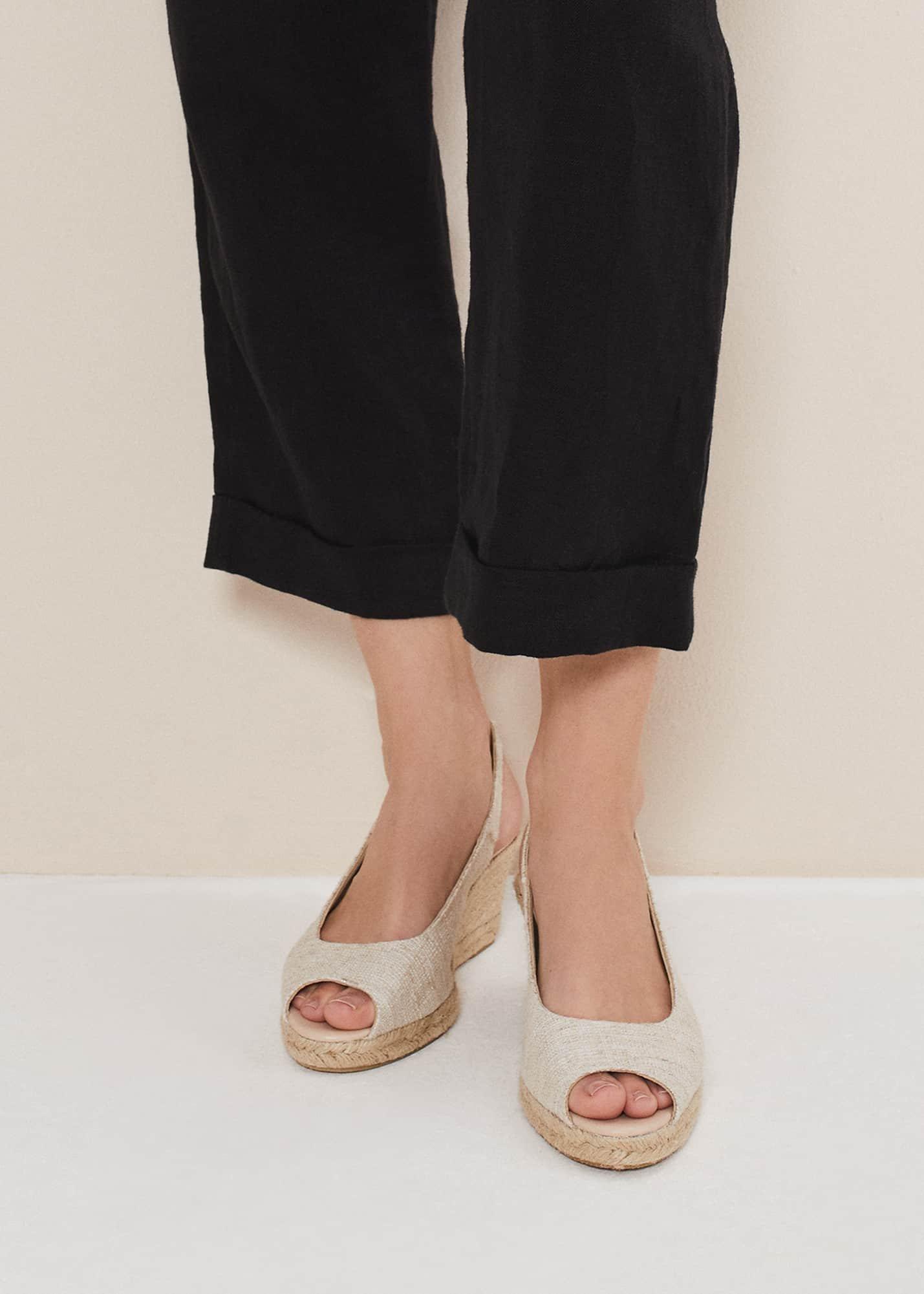 Peeptoe Slingback Espadrilles