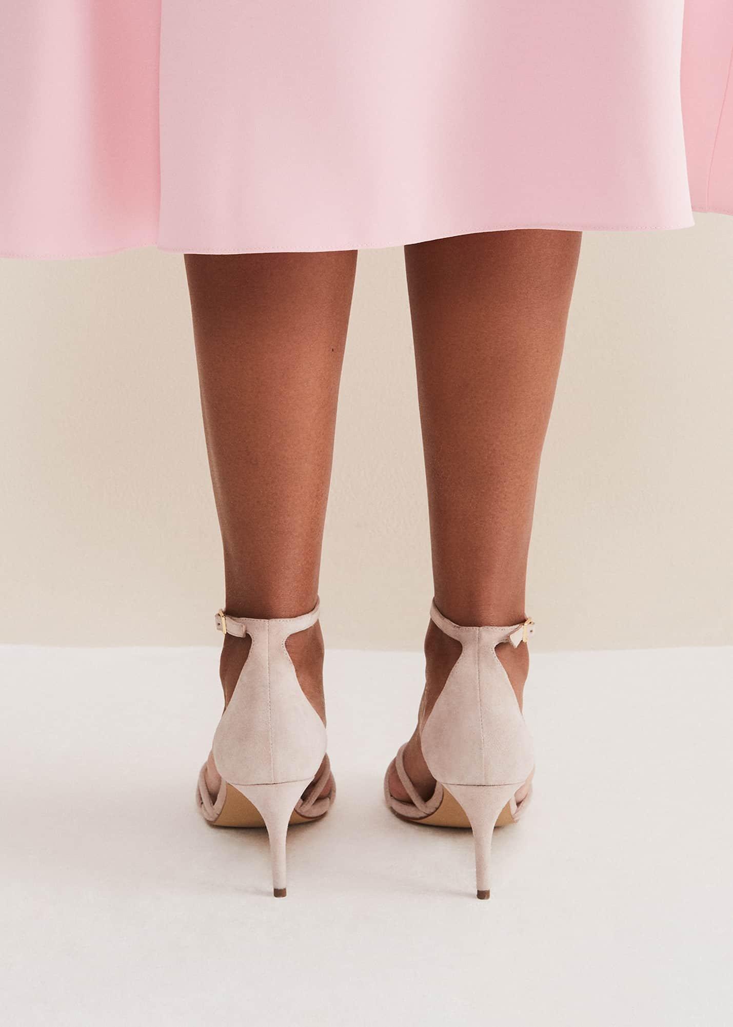 Suede Knotted Barely There Sandal