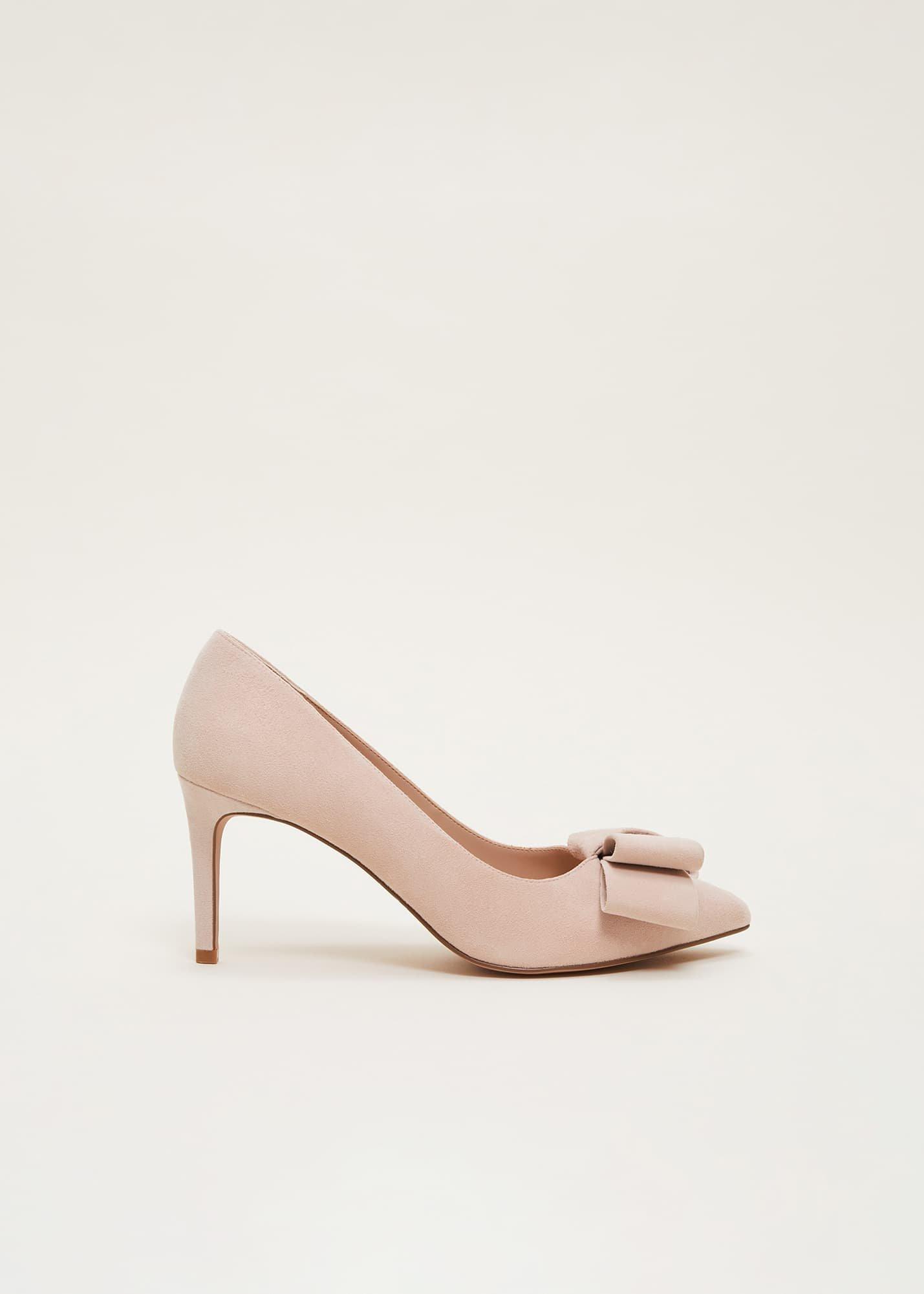 Suede Bow Front Court Shoe