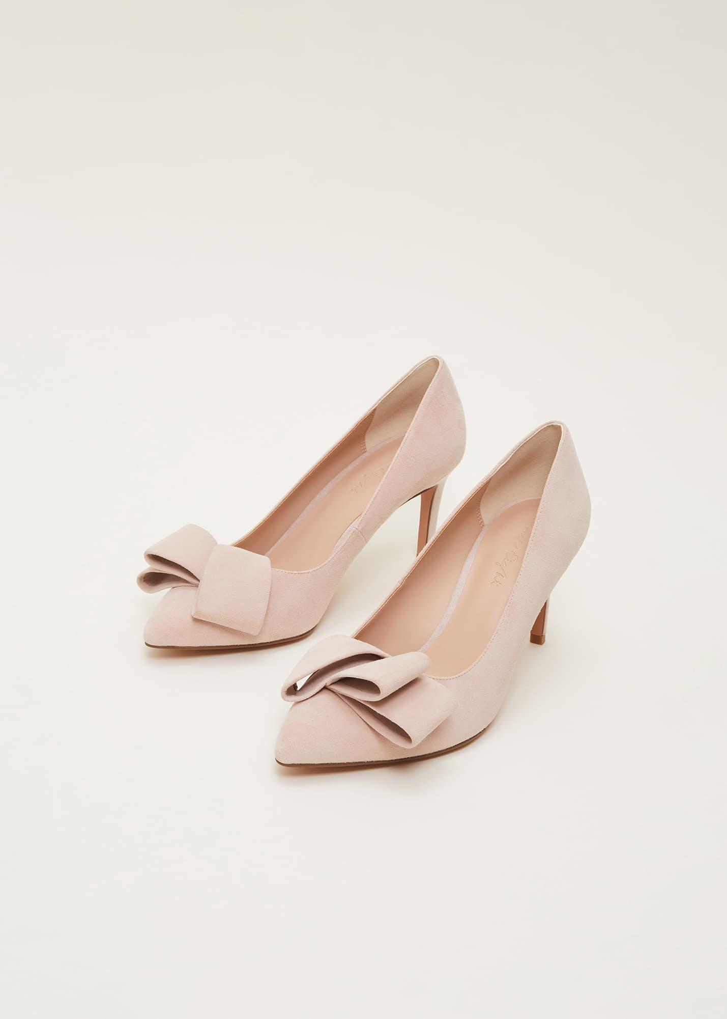 Suede Bow Front Court Shoe