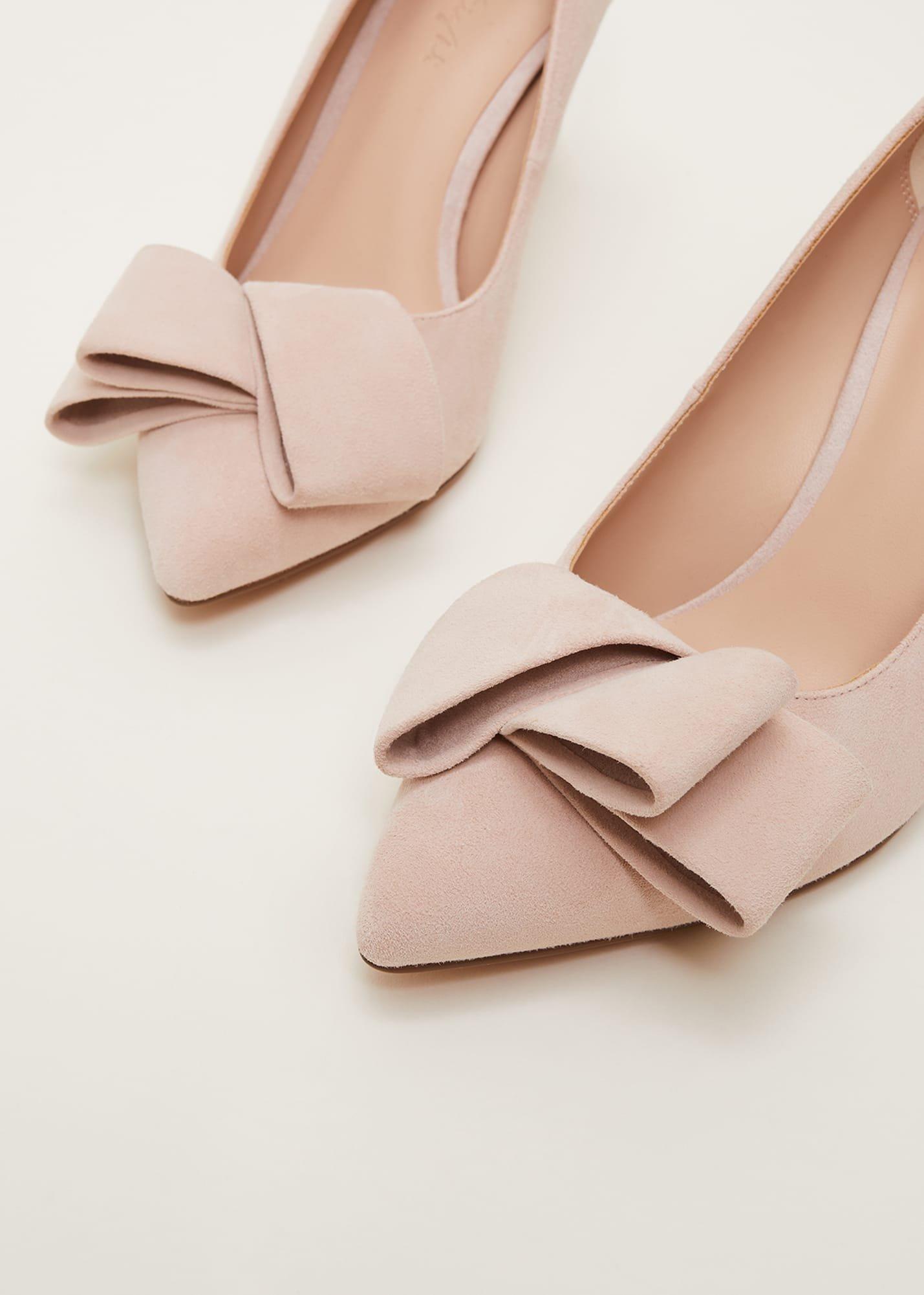 Suede Bow Front Court Shoe