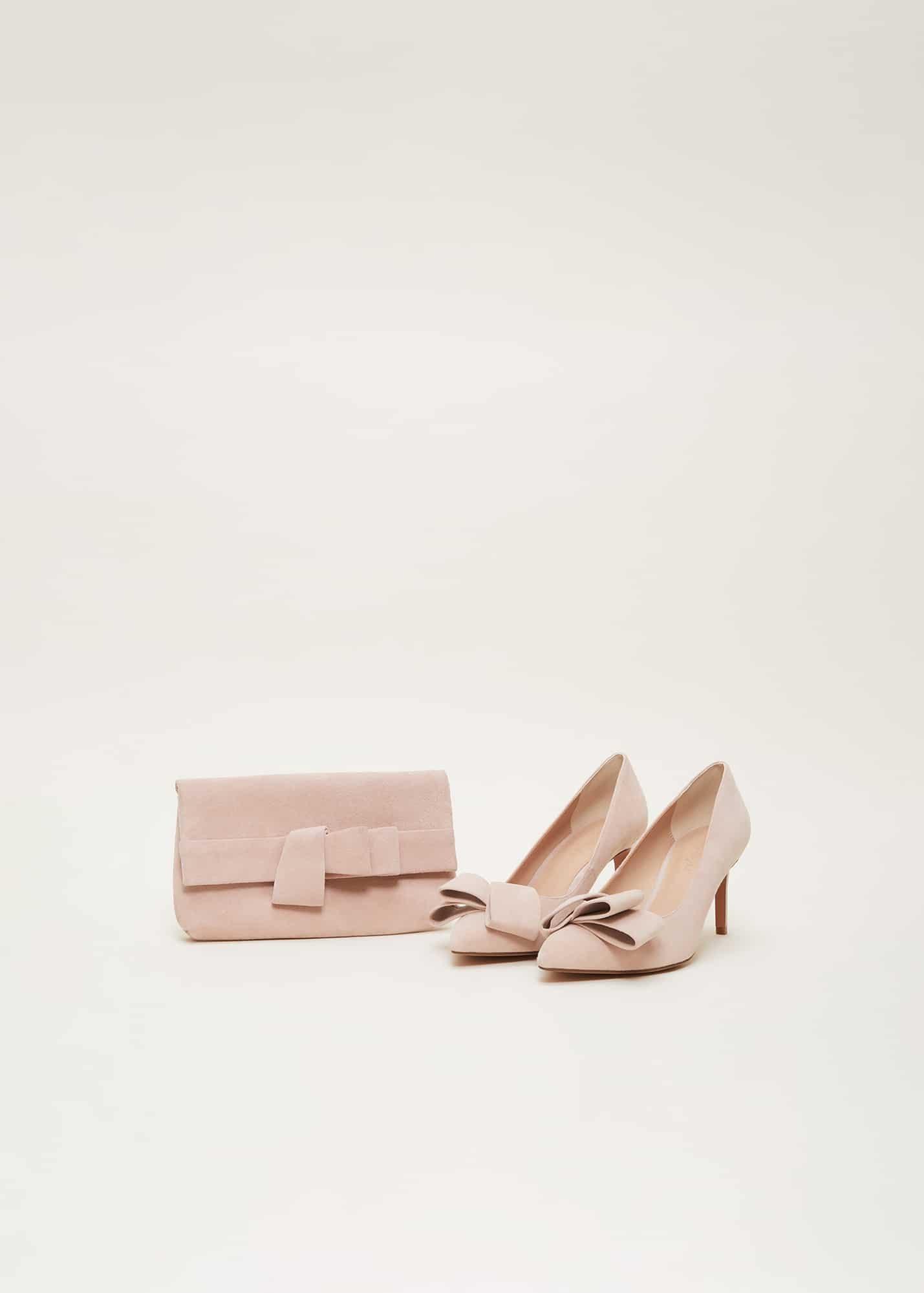Suede Bow Front Court Shoe